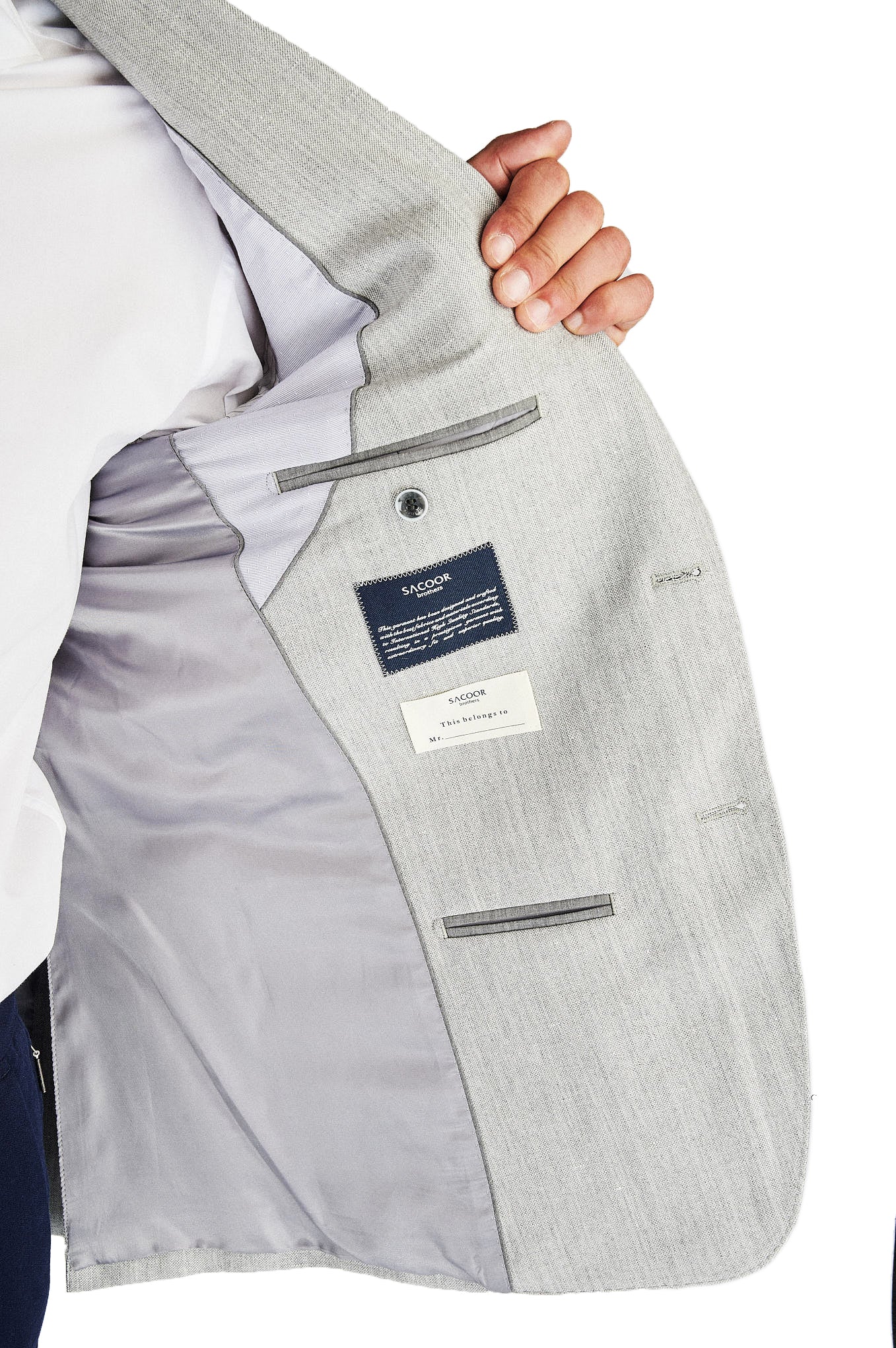 Men's Classic Slim Fit Blazer in linen and wool - Image 6