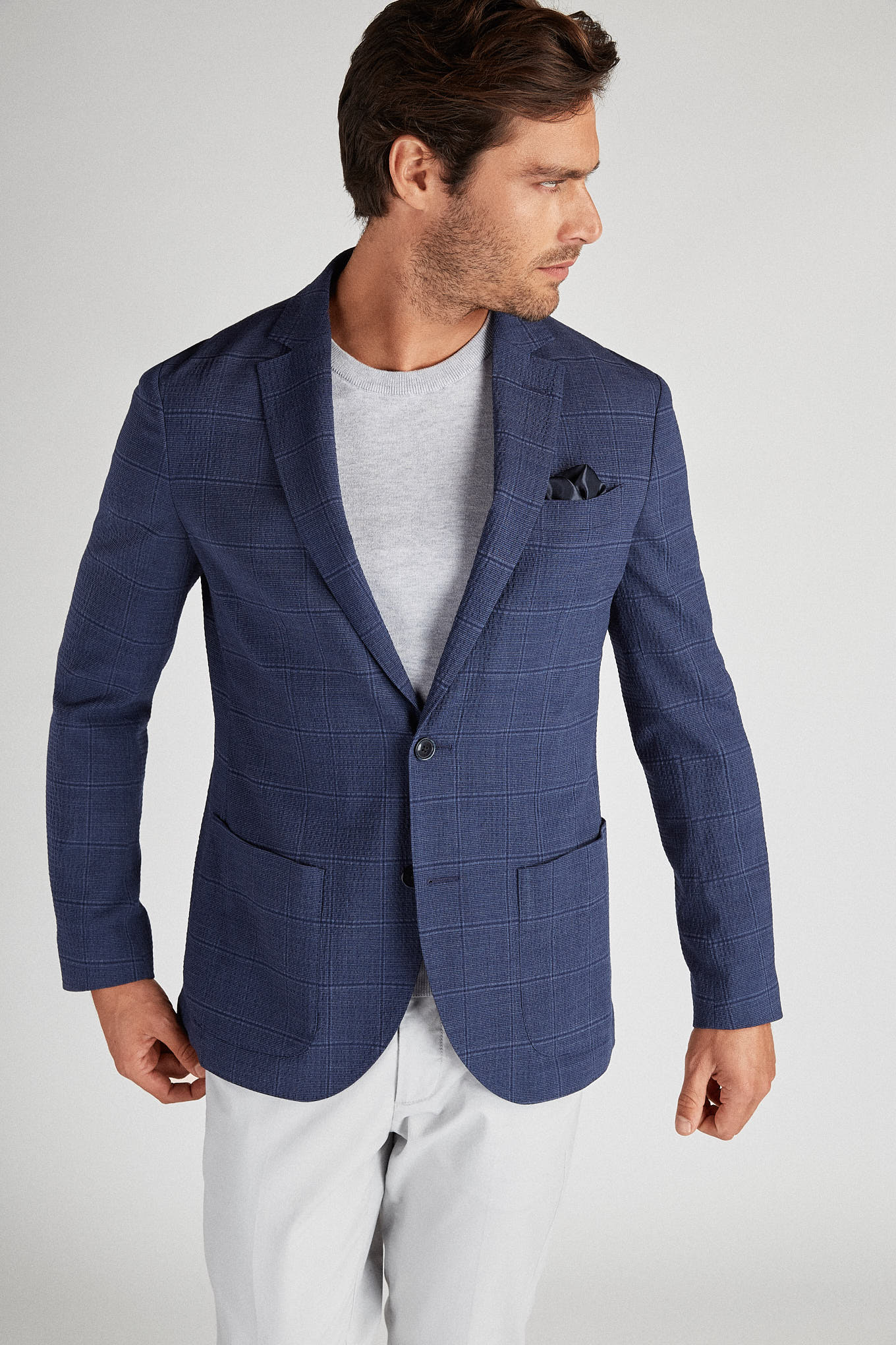 Men's Classic Slim Fit Checked blazer