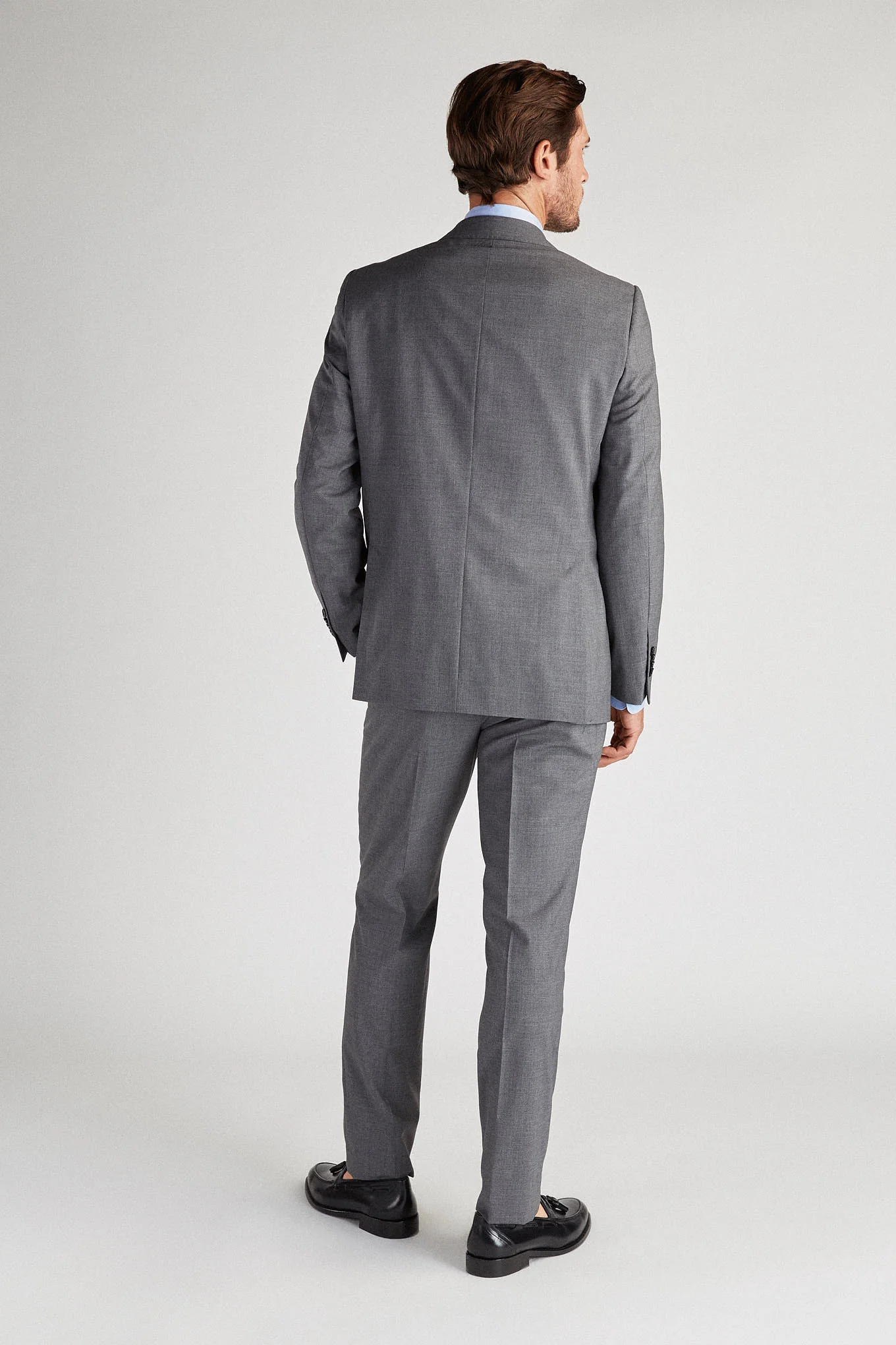 Men's Classic Slim Fit False Plain Suit - Image 2