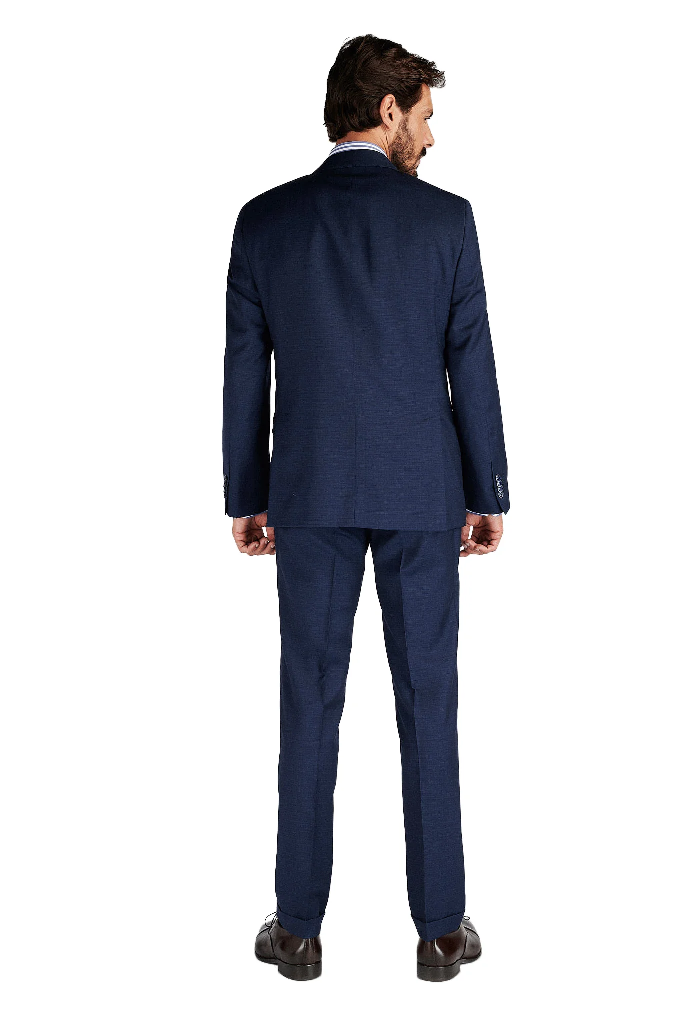 Men's Classic Slim Fit Faux Plain Suit with Vest - Image 2