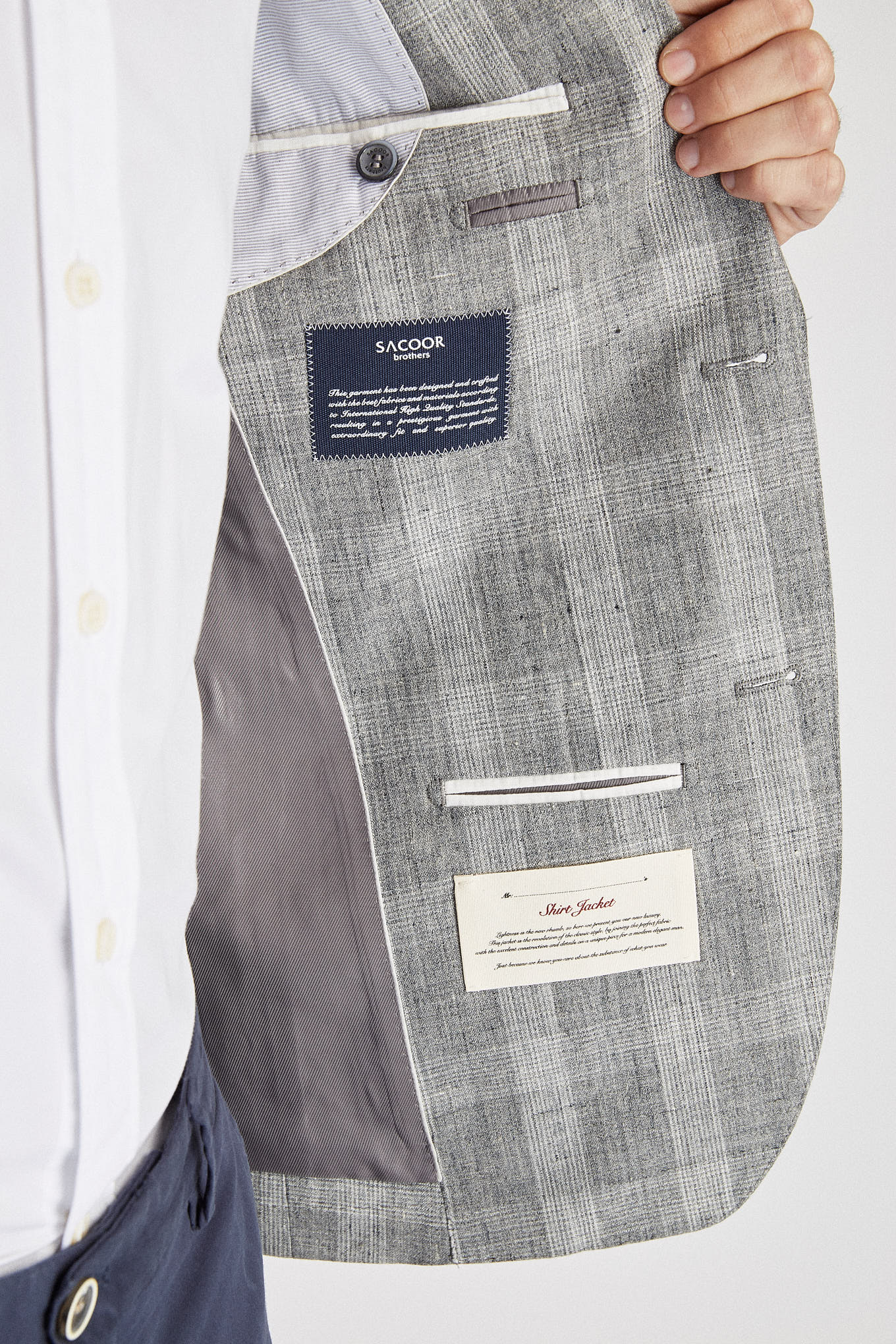 Men's Classic Slim Fit Linen Blazer - Image 7