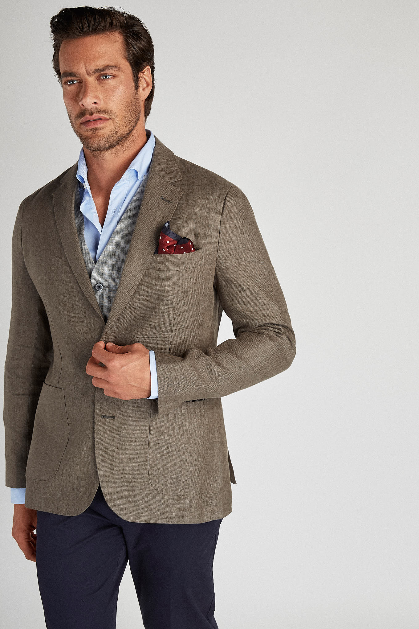 Men's Classic Slim Fit Linen Blazer