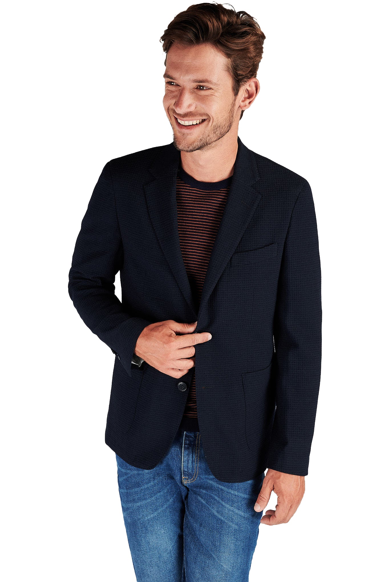 Men's Classic Slim fit Plain textured Blazer - Image 3