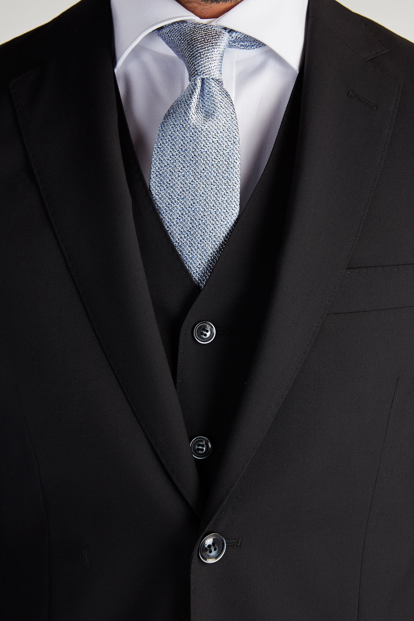 Men's Classic Slim Fit Suit with Plain Vest - Image 4