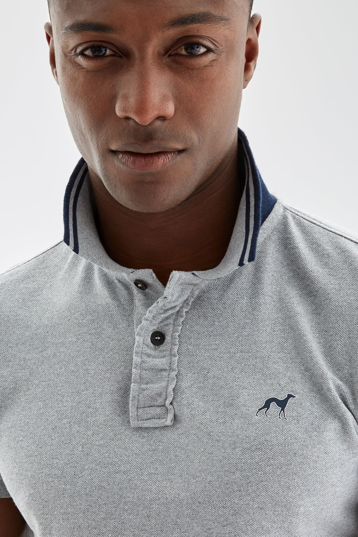 Men's Collar Stripe Slim Fit Polo Piquet Shirt - Image 19