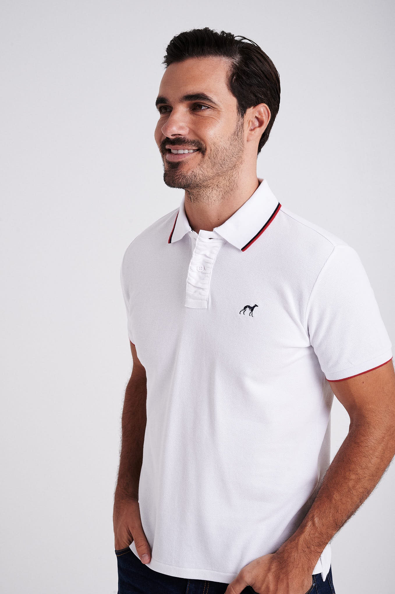 Men's cotton piquet polo with wrinkle placket - Image 34