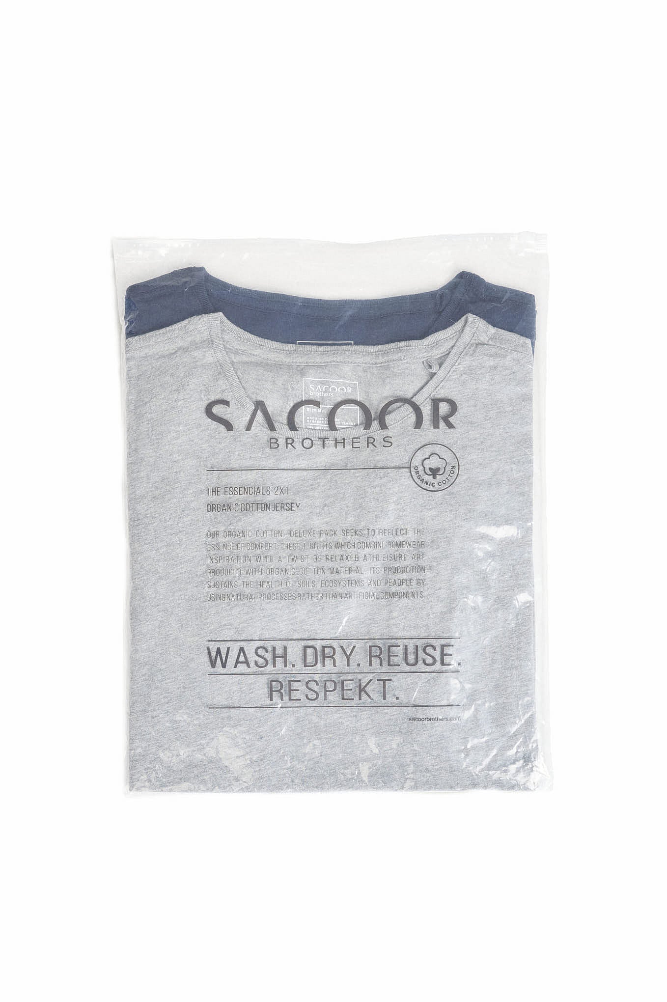 Men's Deluxe pack of 2 organic cotton T-shirts - Image 2