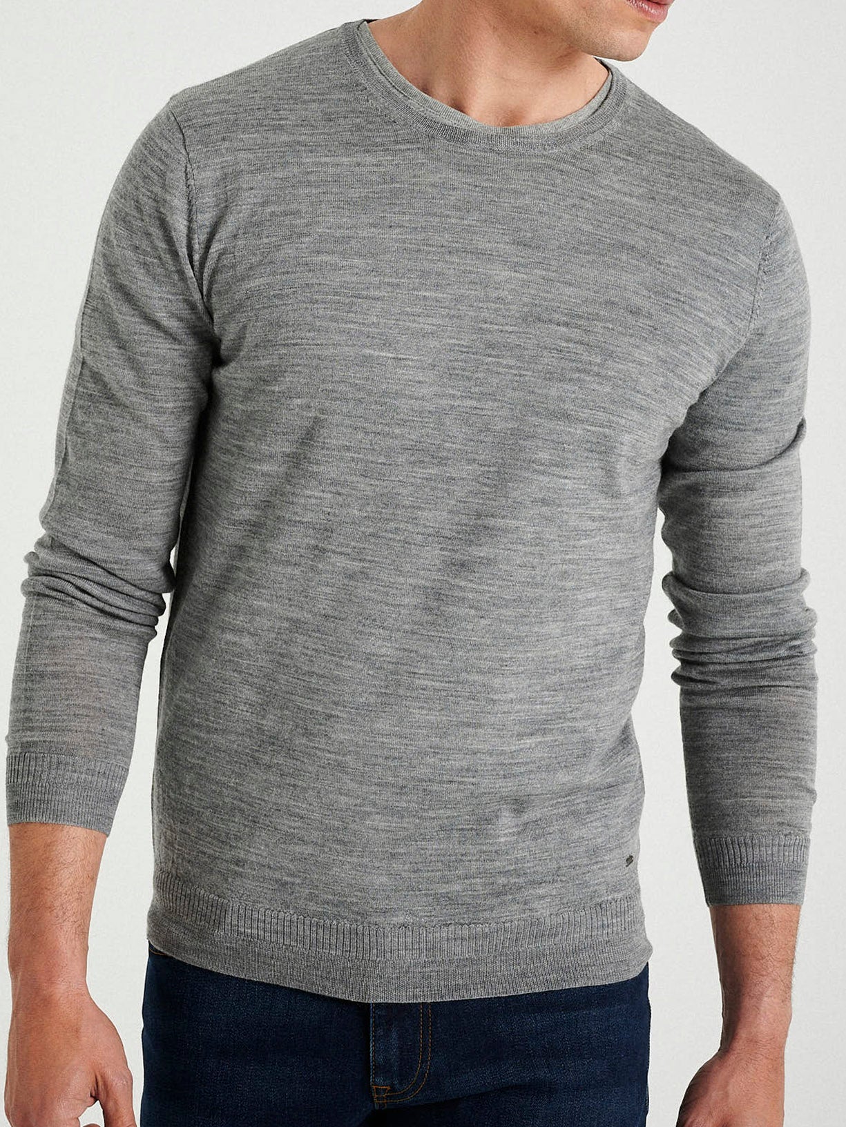 Men's extrafine merino wool crew neck sweater - Image 16