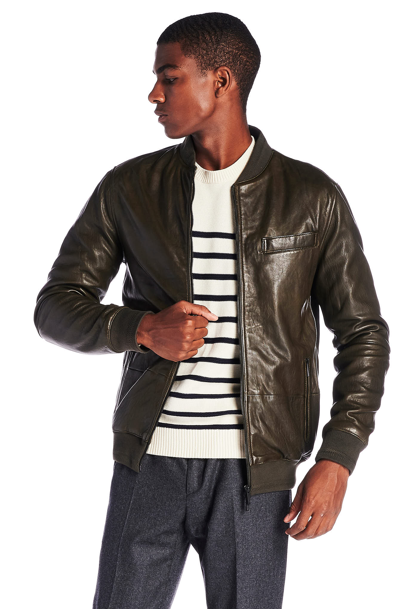 Men's Genuine Leather Casual Jacket - Image 8