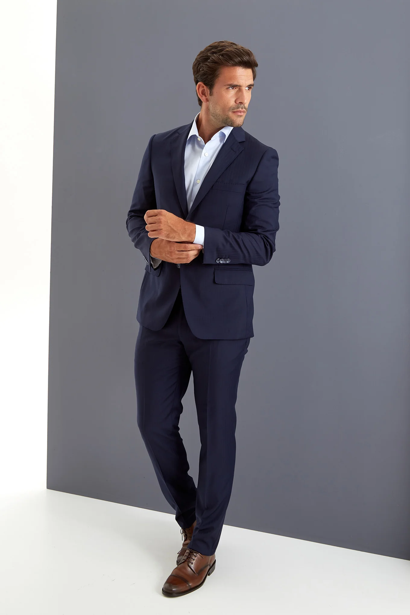 Men's Herringbone Classic Suit