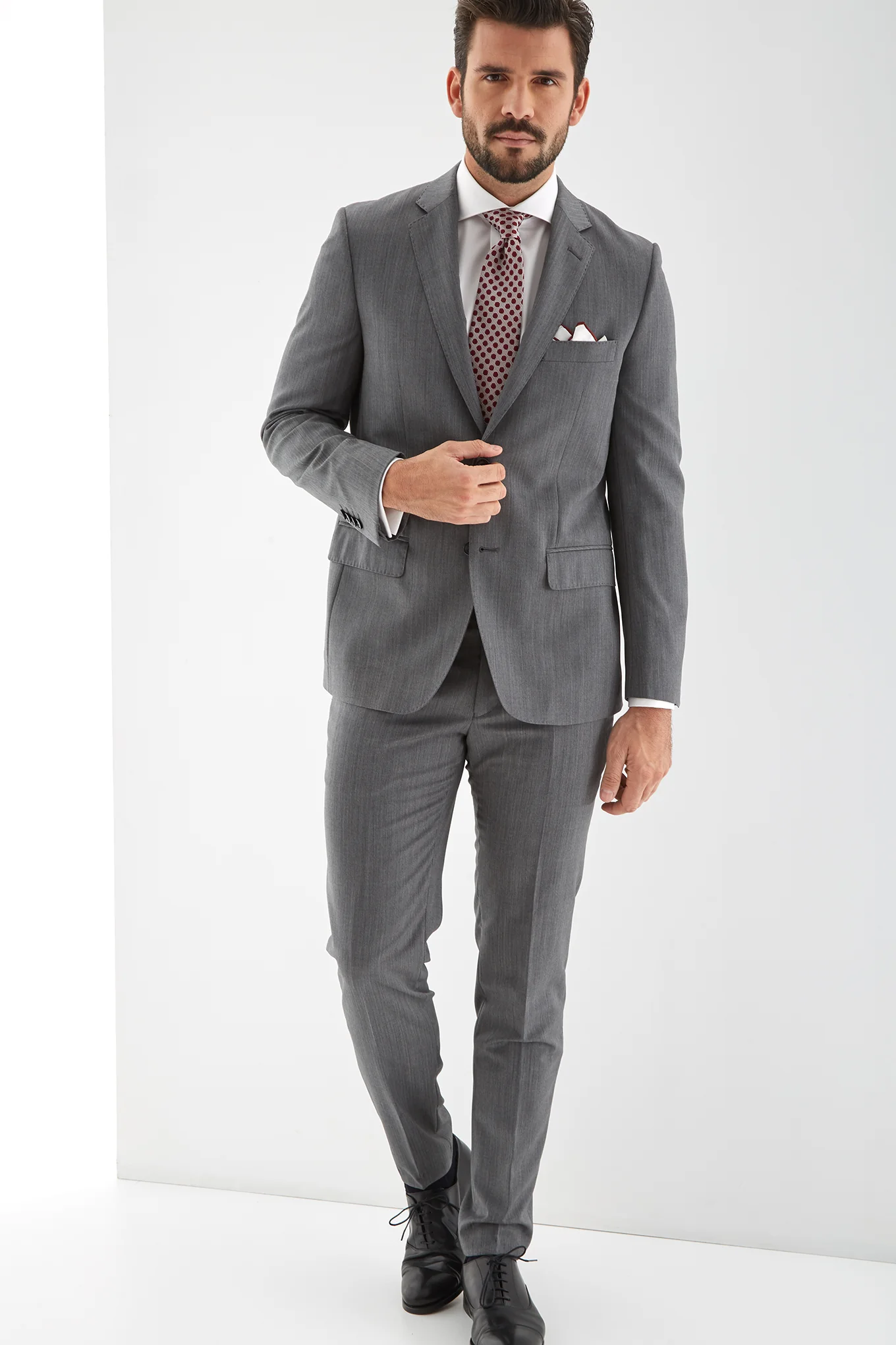 Men's Herringbone Serge Slim Fit Suit