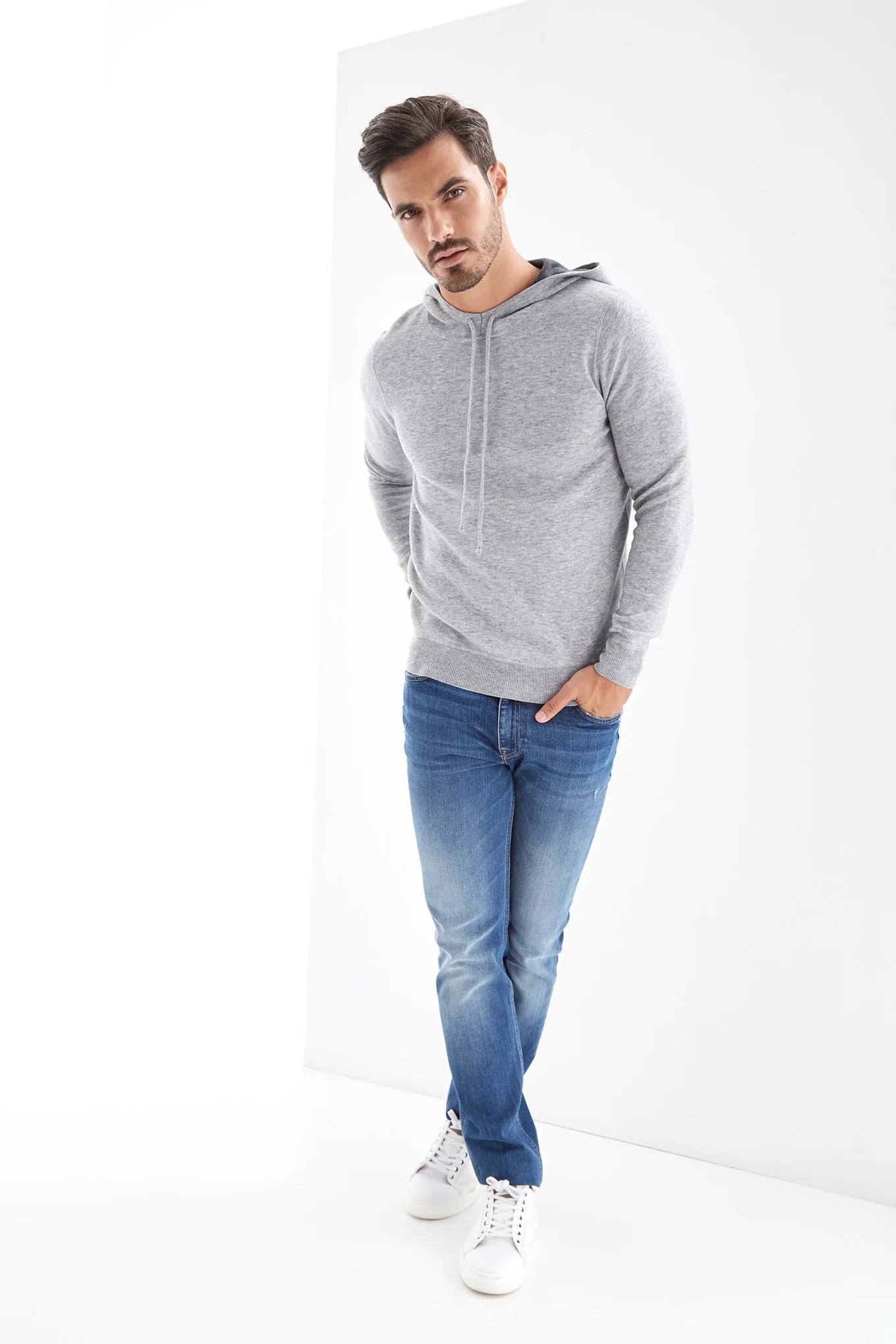 Men's Knit Hooded Sweater - Image 6