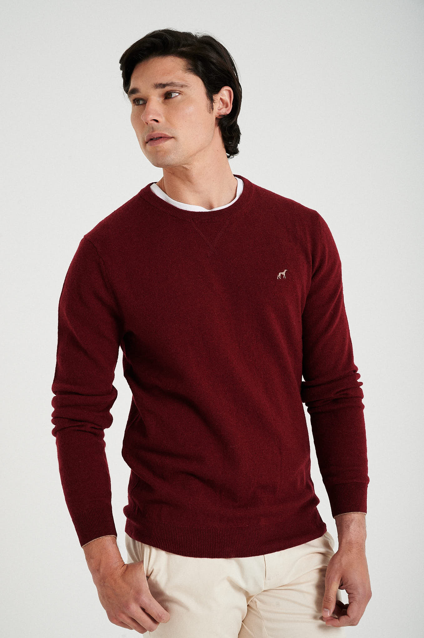 Men's lambswool blend crew neck sweater - Image 6