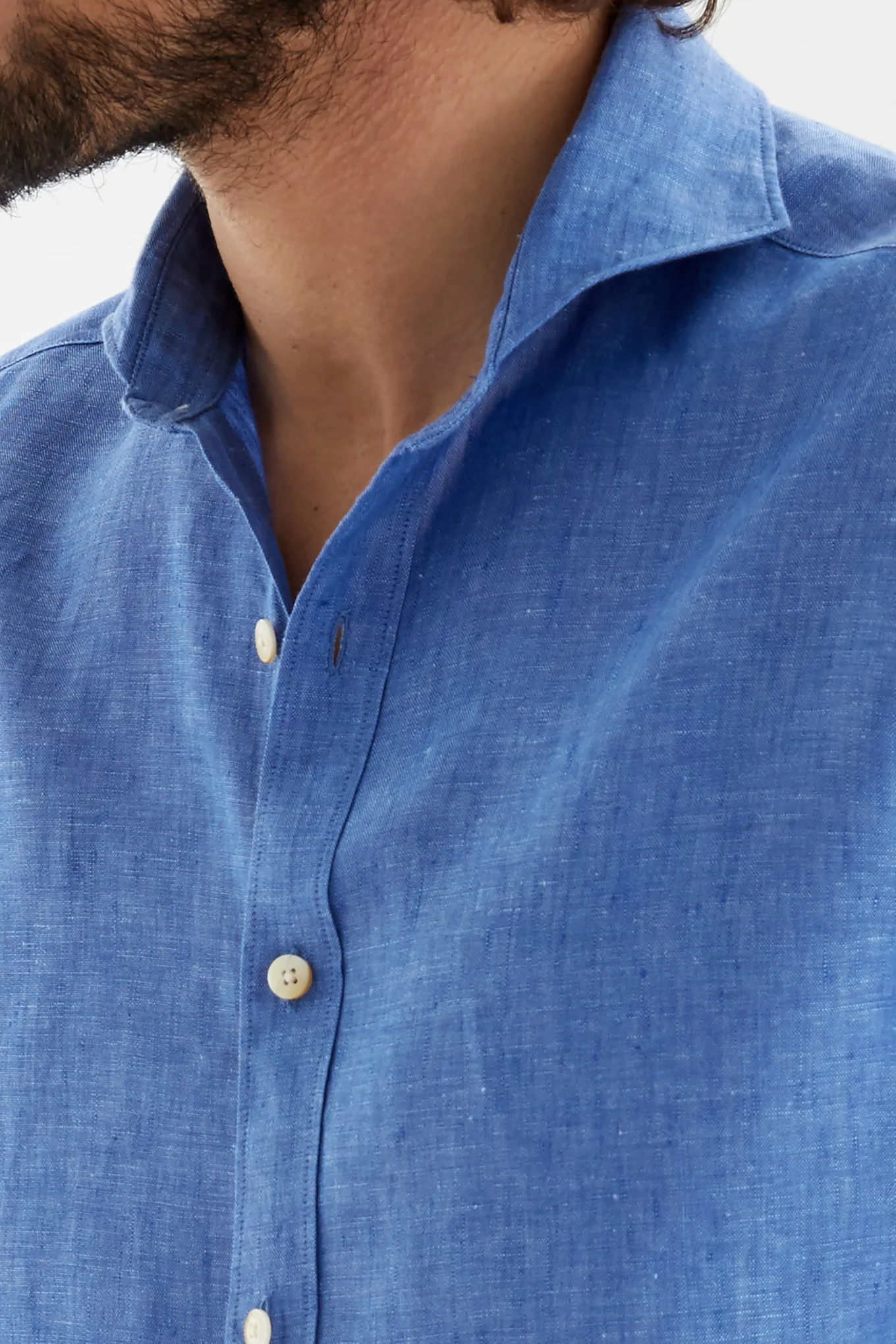 Men's Linen Plain Slim Fit Sports Shirt - Image 3