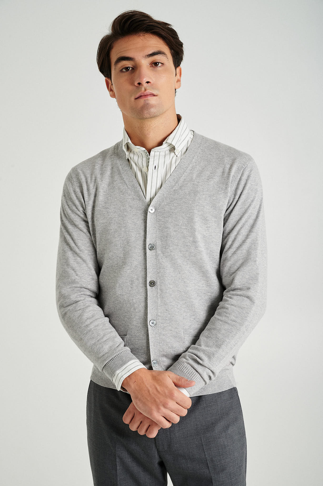 Men's long sleeve Coolmax blend cardigan - Image 15