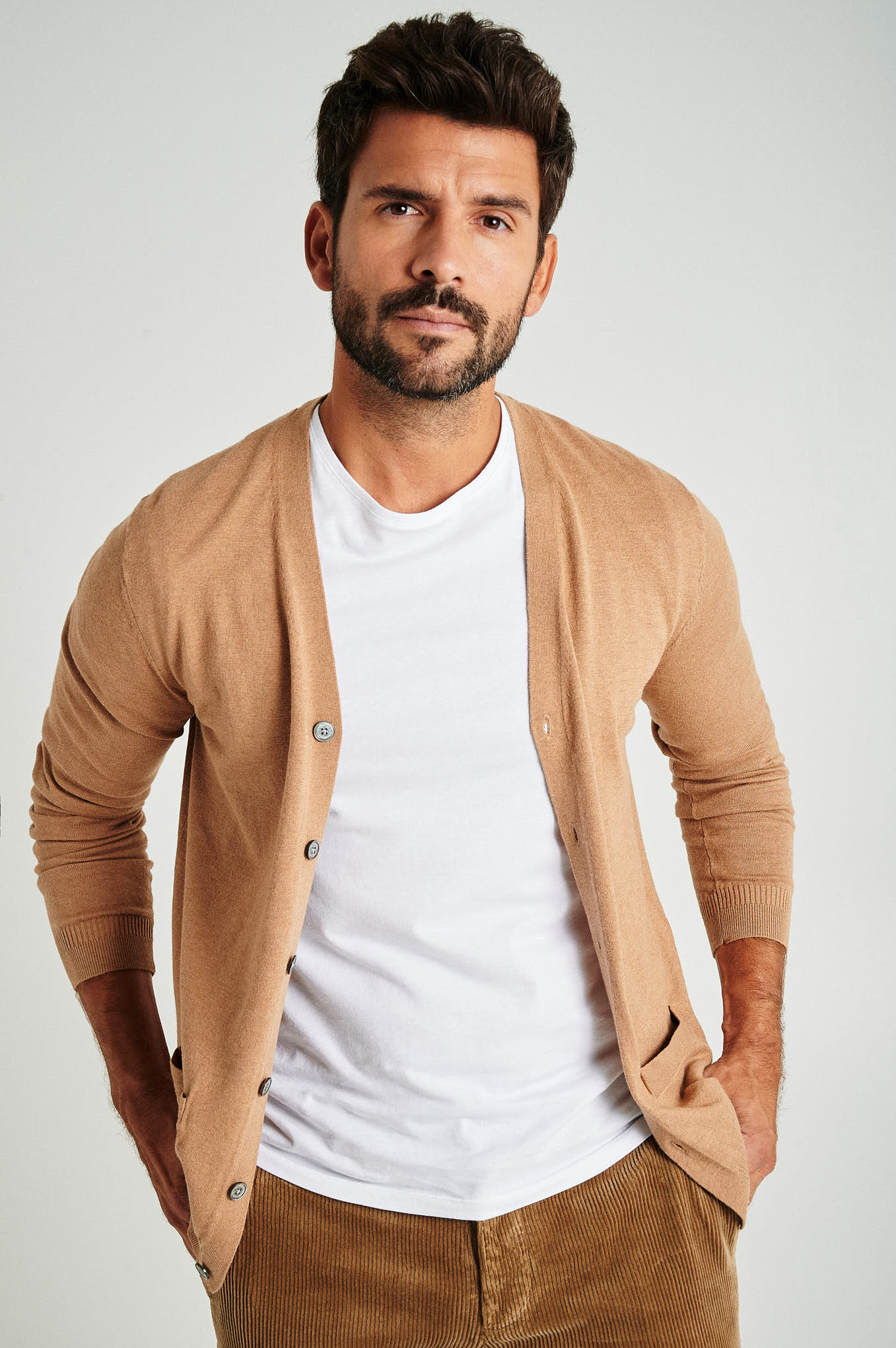 Men's long sleeve Coolmax blend cardigan - Image 2