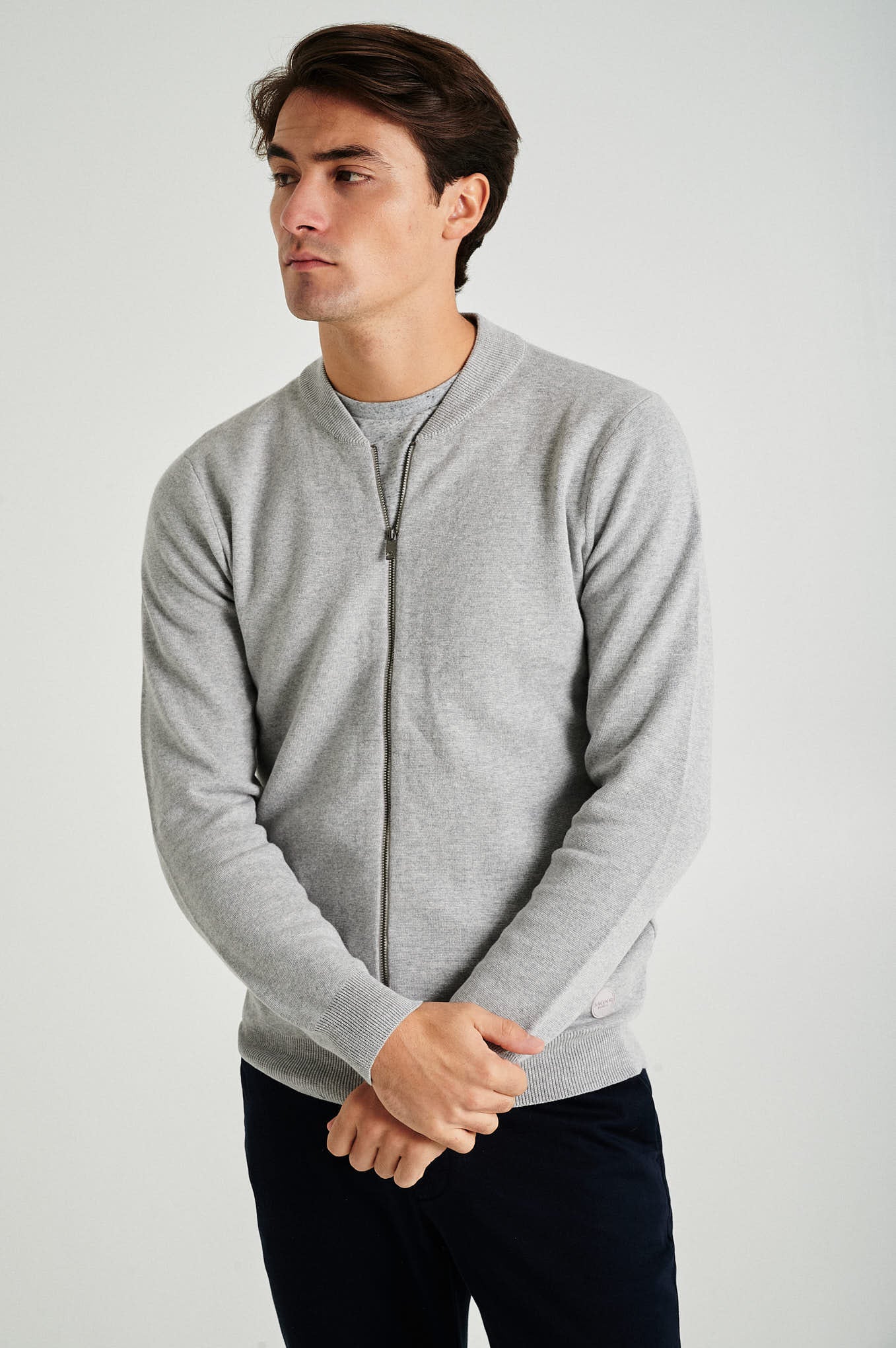 Men's long sleeve Coolmax blend cardigan with zipper - Image 39