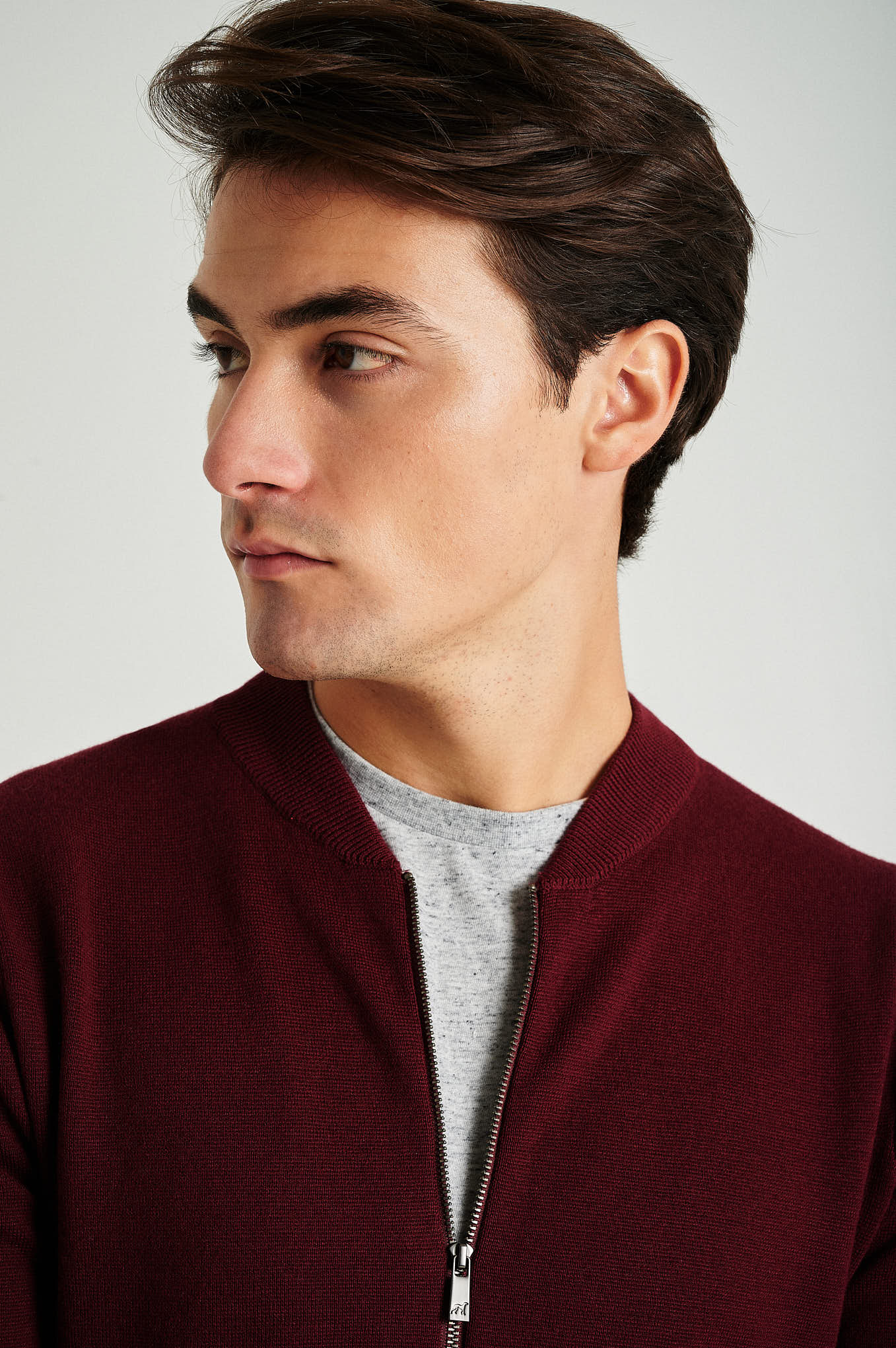 Men's long sleeve Coolmax blend cardigan with zipper - Image 6
