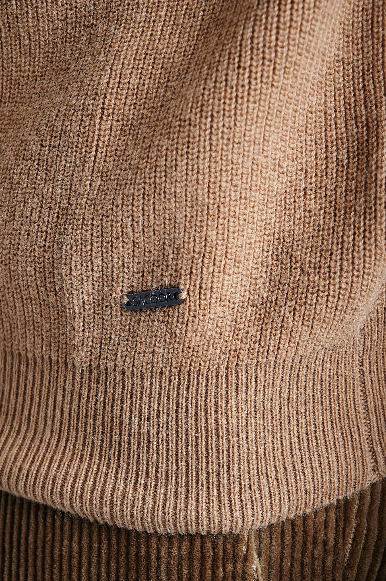 Men's long sleeve merino wool blend polo sweater - Image 7