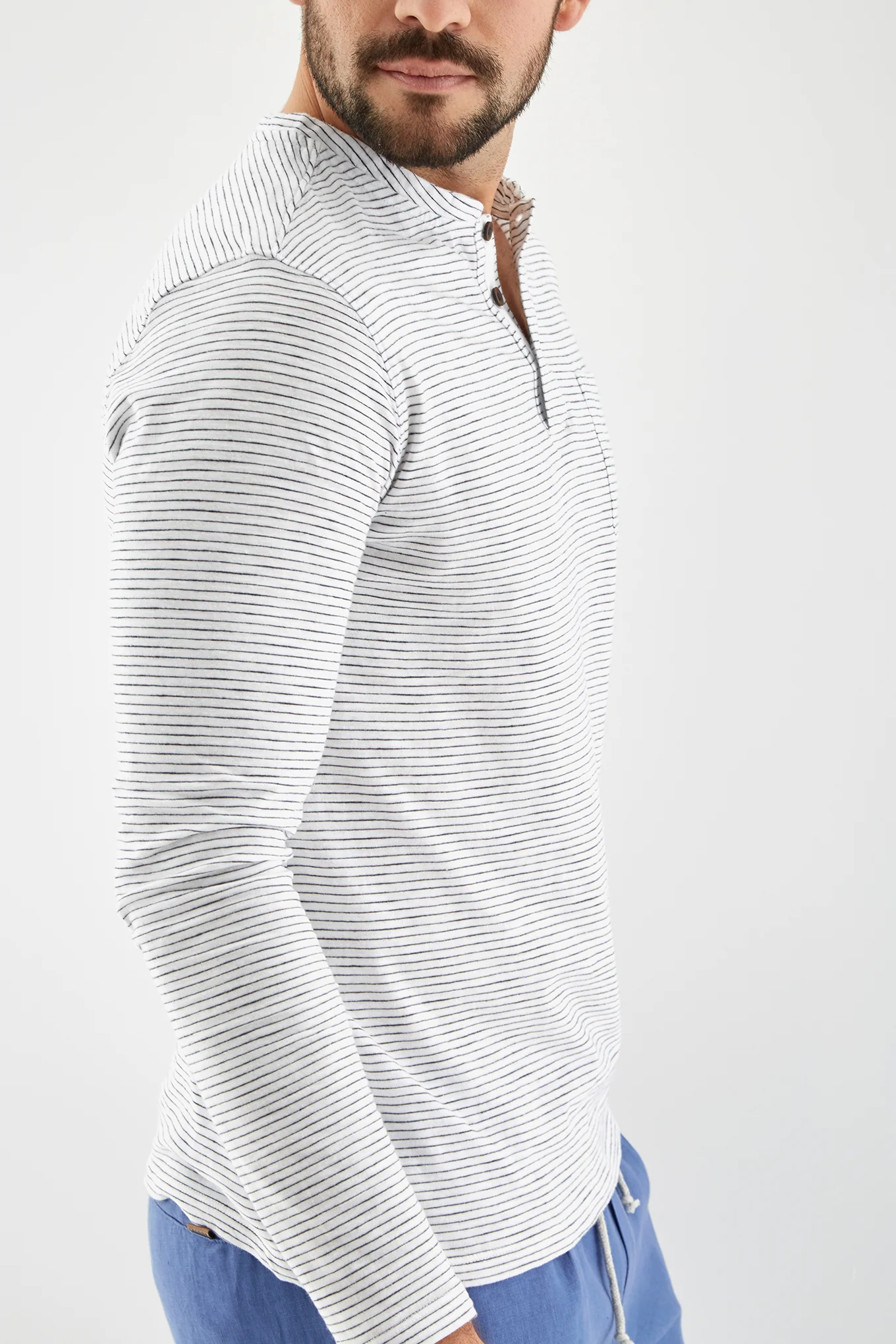 Men's Long Sleeve Striped T-Shirt - Image 2