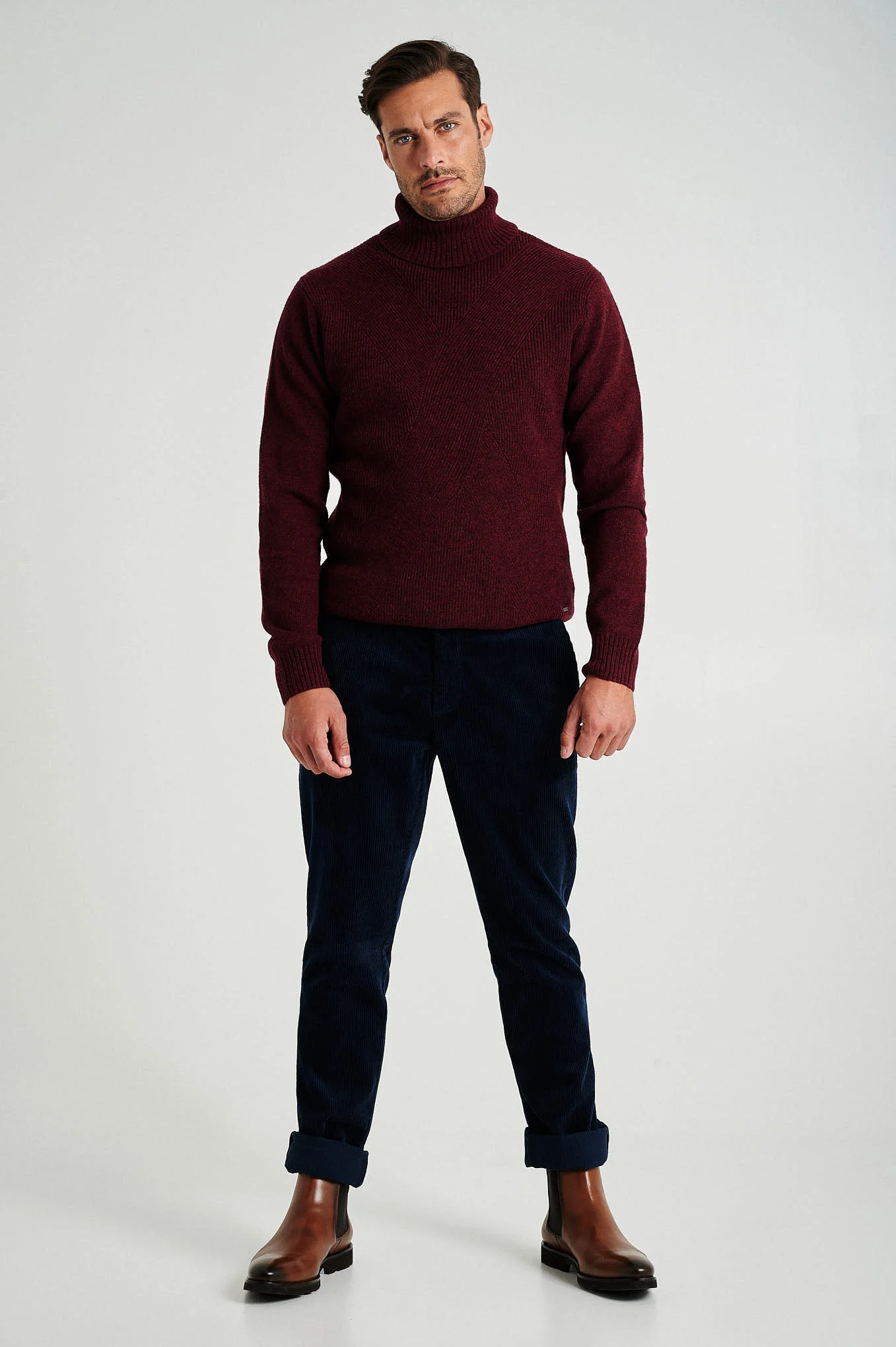 Men's long sleeve turtle neck sweater - Image 3
