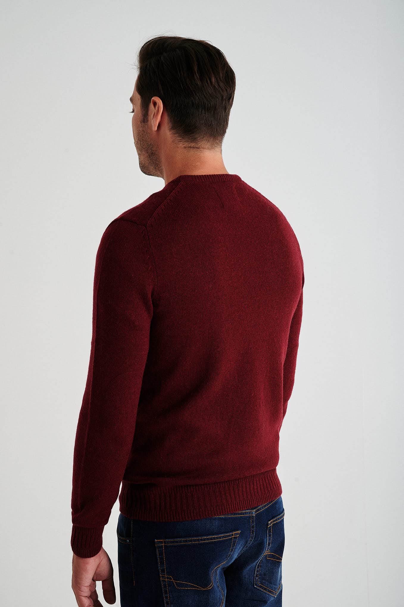 Men's machine washable crew neck sweater - Image 3