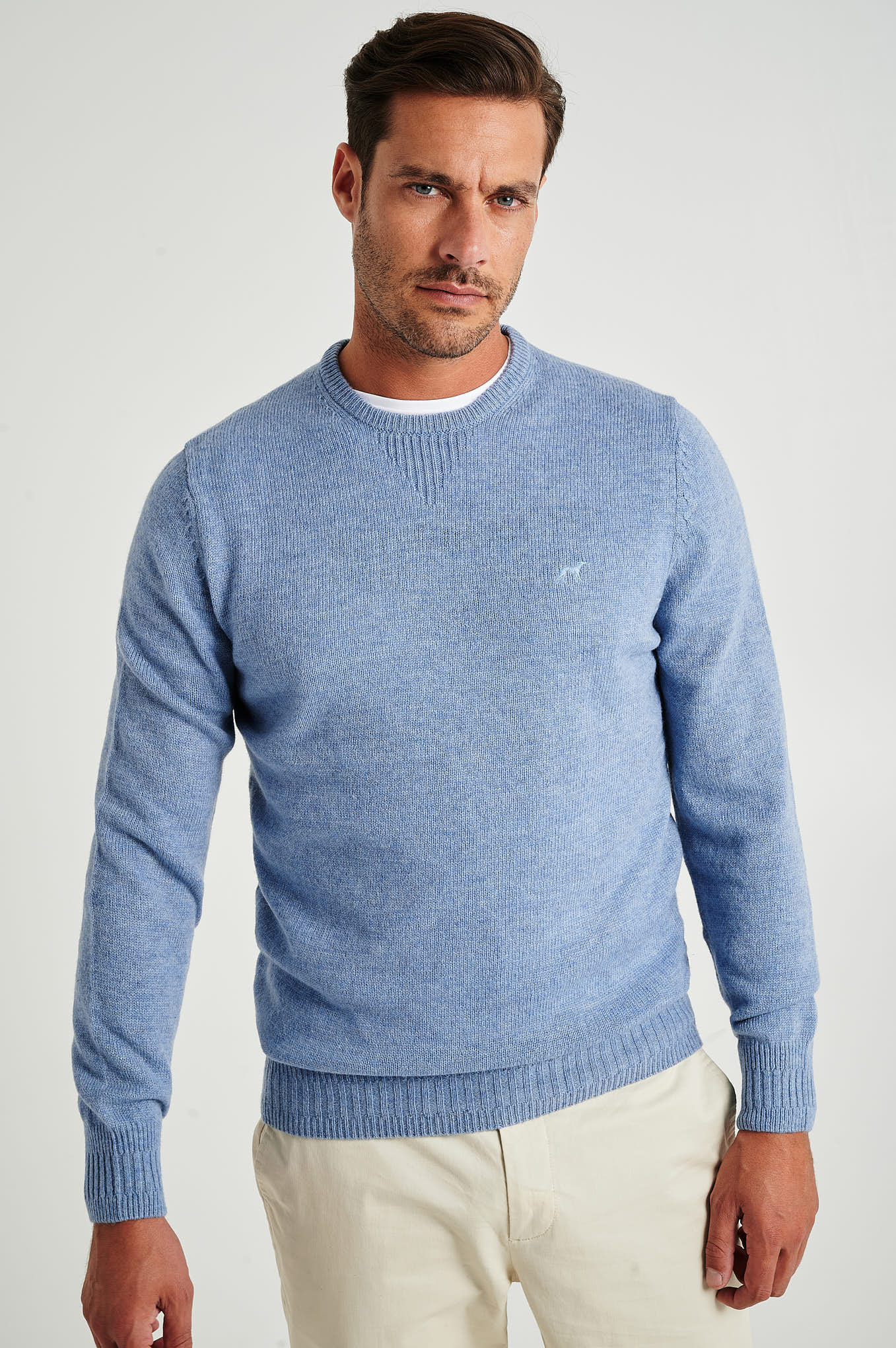Men's machine washable crew neck sweater - Image 34