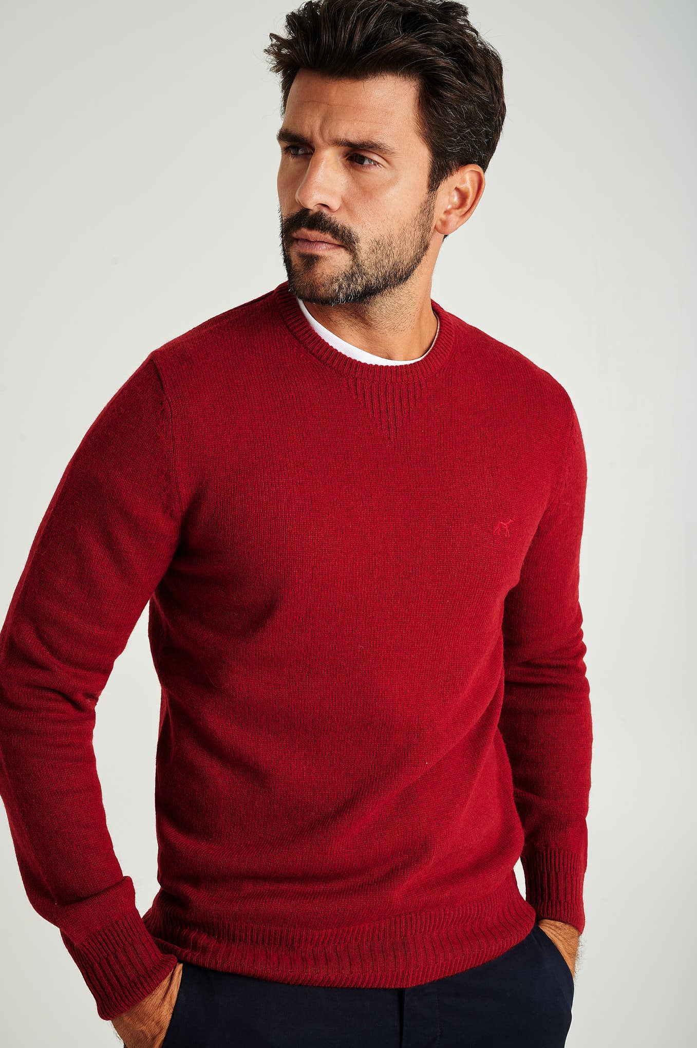Men's machine washable crew neck sweater - Image 49