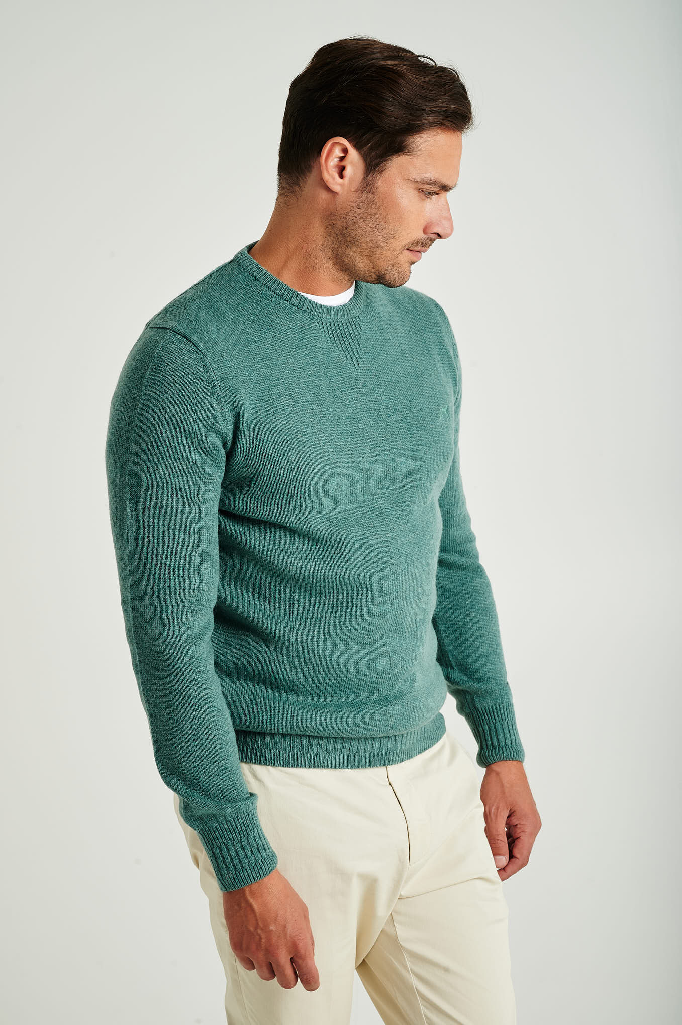 Men's machine washable crew neck sweater - Image 54
