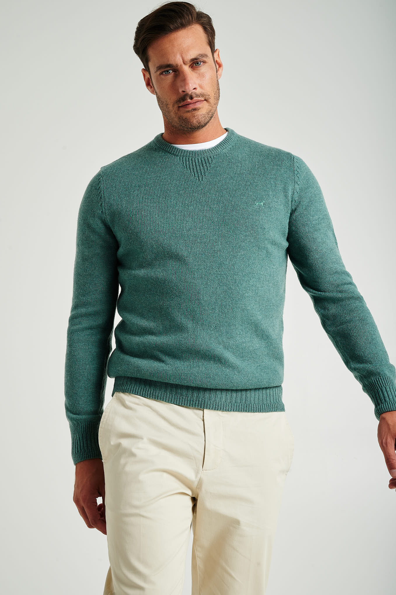 Men's machine washable crew neck sweater - Image 59