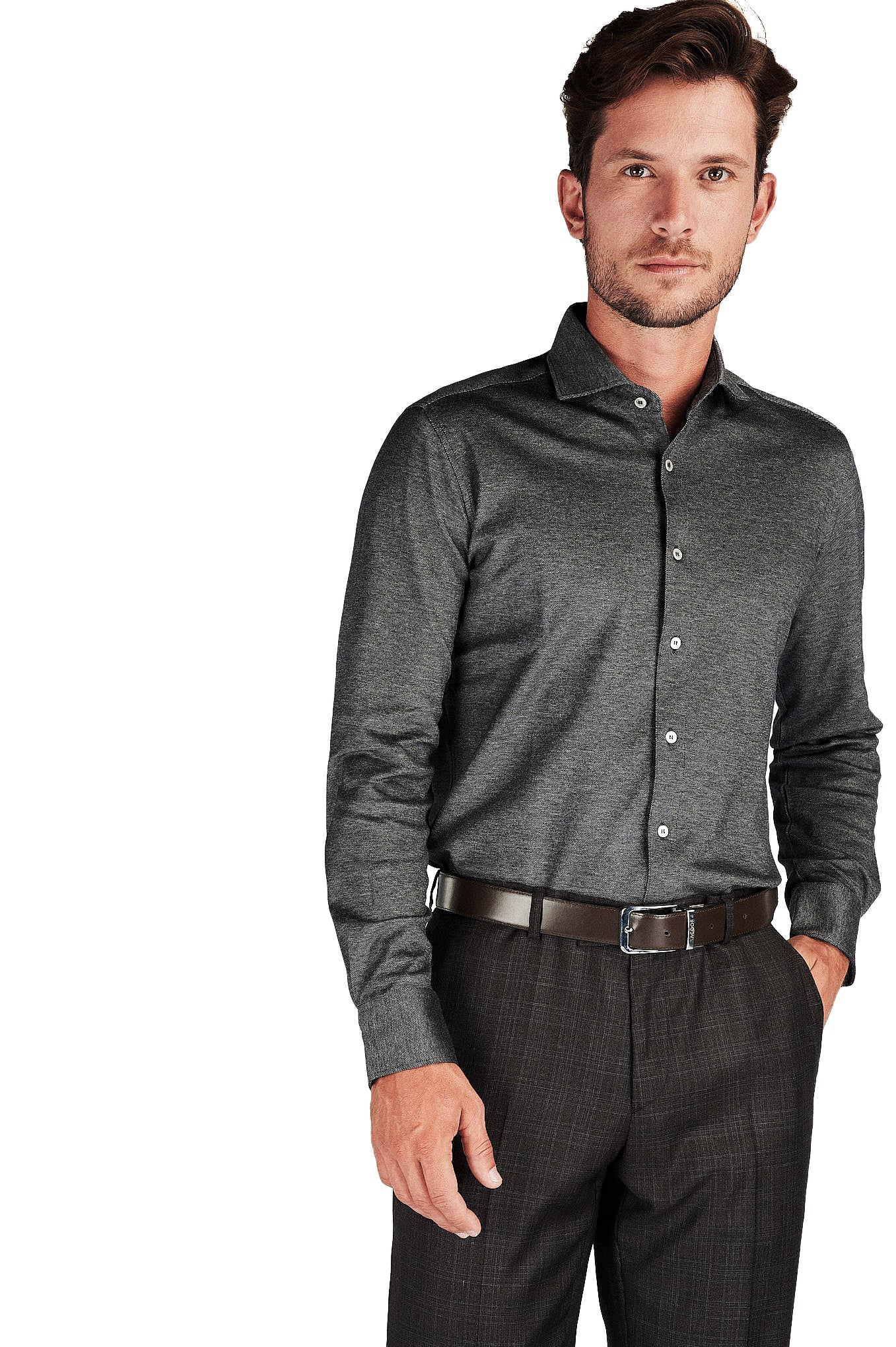 Men's Mercerized Cotton Casual Slim Fit Shirt - Image 15