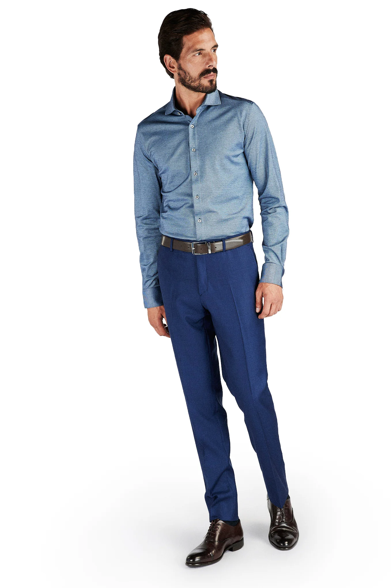 Men's Mercerized Cotton Casual Slim Fit Shirt - Image 6