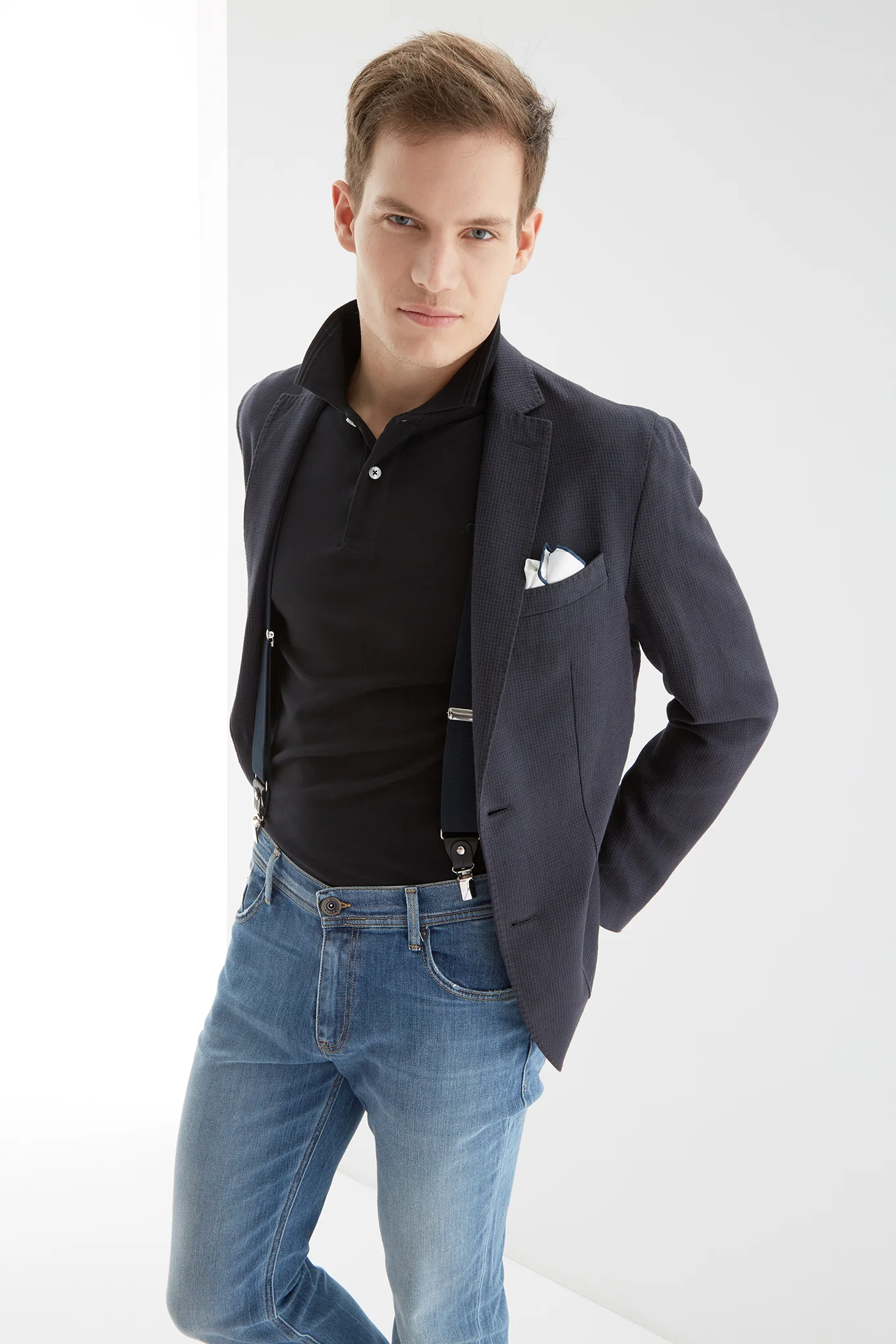 Men's Pied-de-Poule Slim Fit Classic Blazer