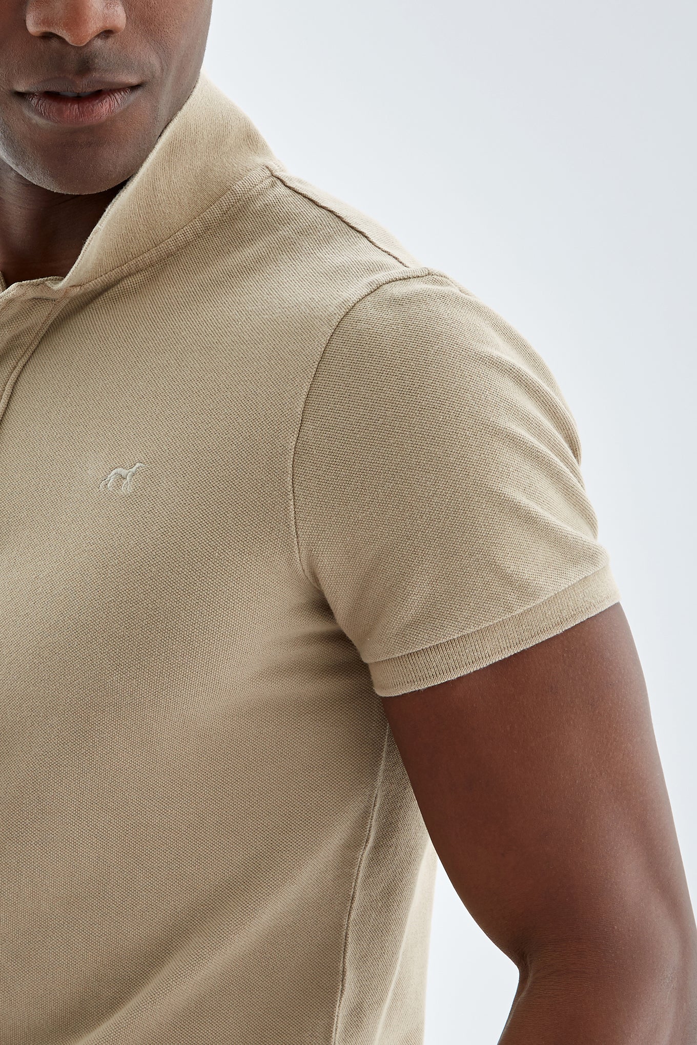 Men's Piquet Polo Shirt with Detail - Image 4