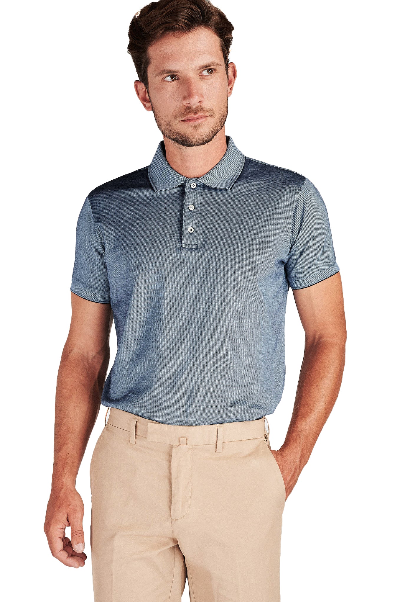 Men's Piquet Sport Slim Fit Mercerized Cotton Polo - Image 14