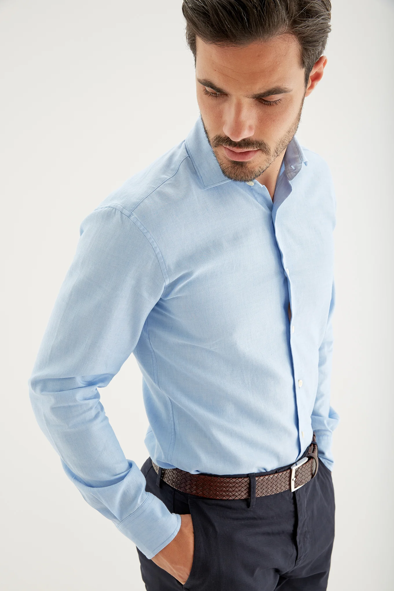 Men's Plain Casual Shirt - Image 3
