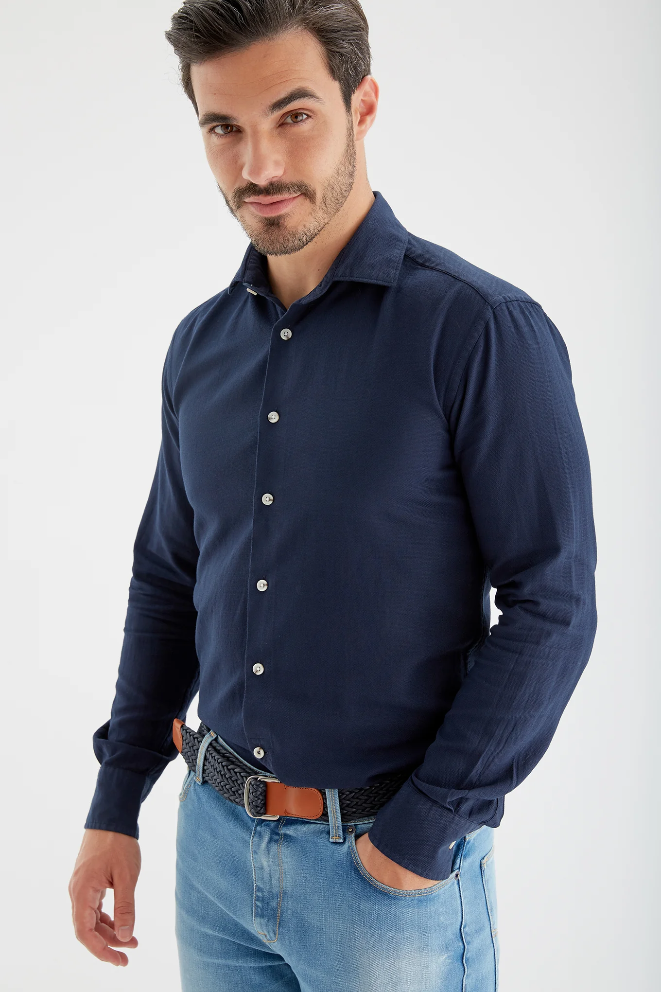 Men's Plain Casual Shirt - Image 3
