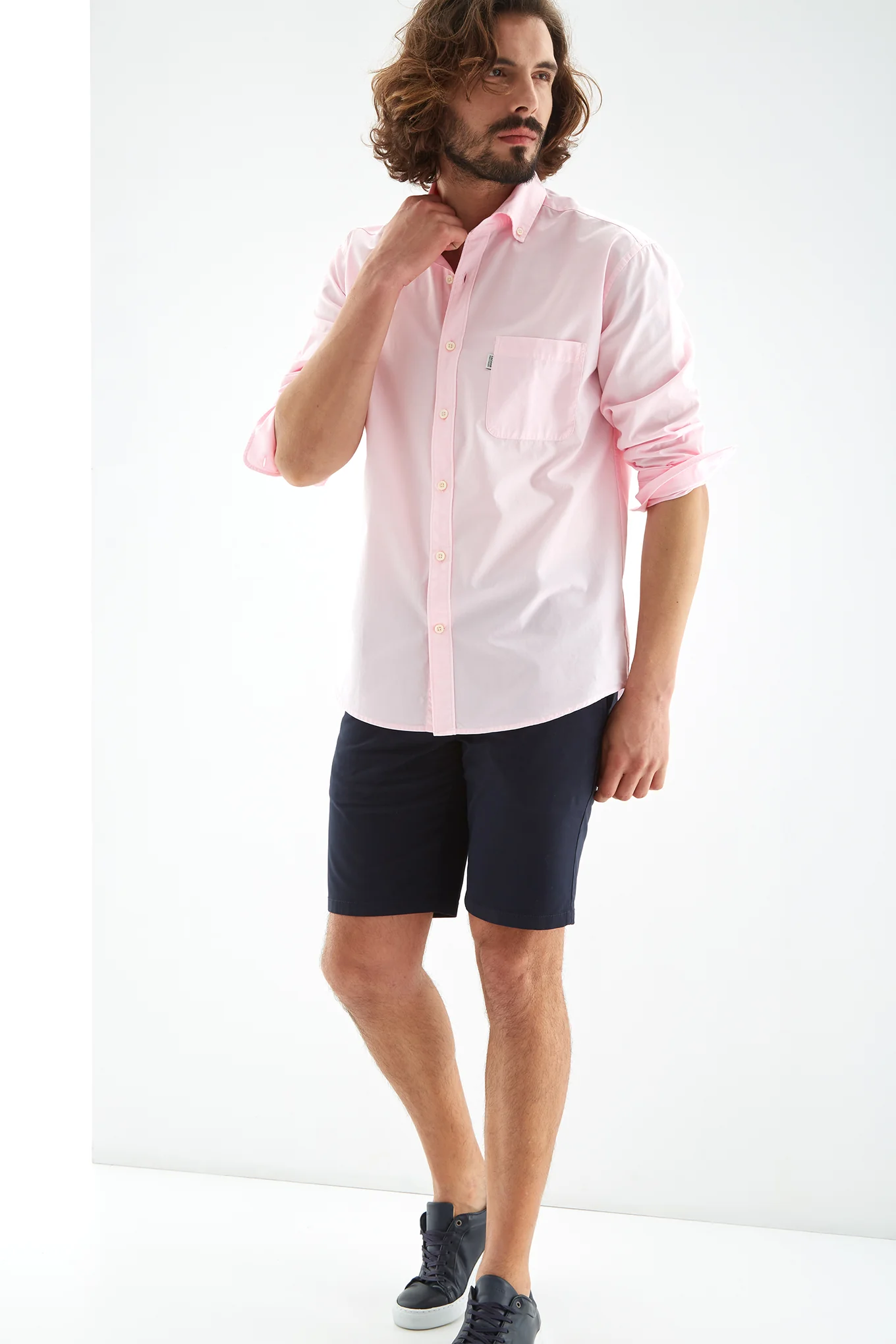 Men's Plain Cotton Regular Fit Shirt - Image 26
