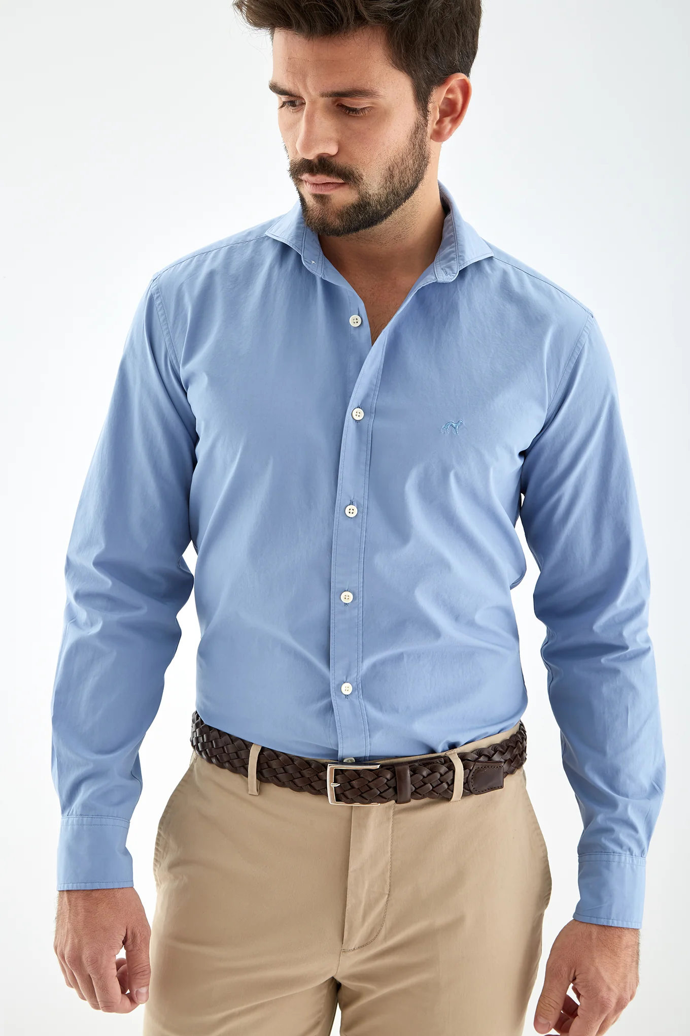 Men's Plain Cotton Slim Fit Shirt - Image 9