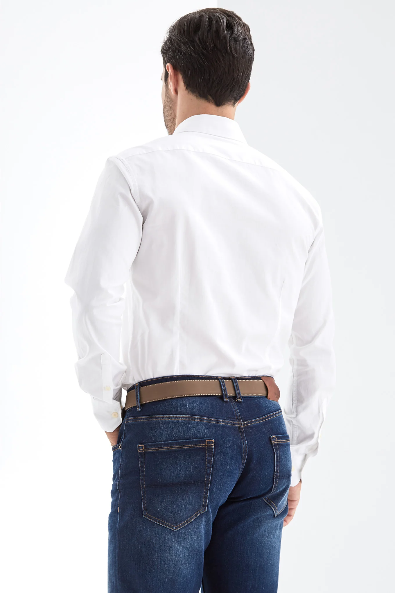 Men's Plain Oxford Casual Shirt - Image 3