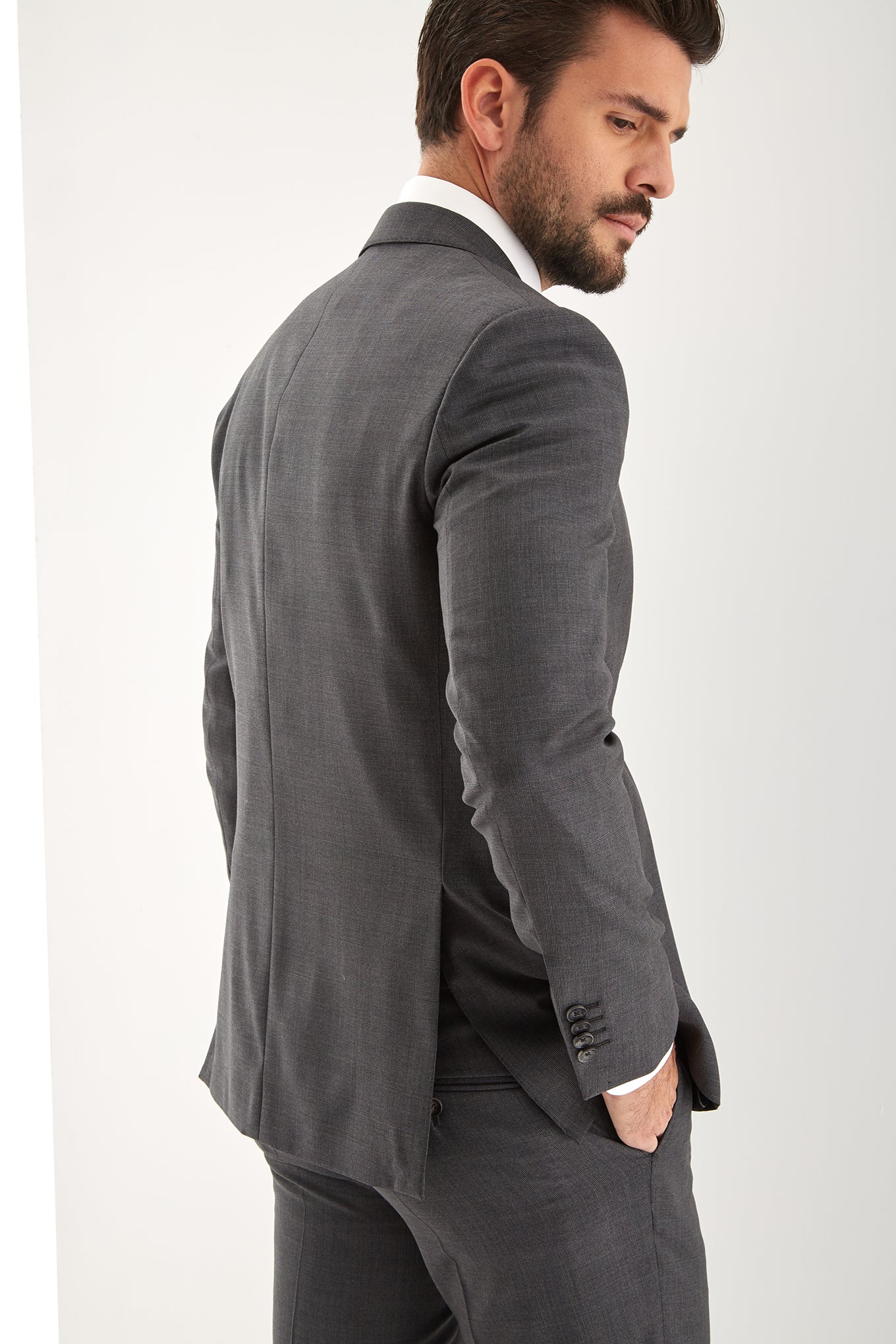 Men's Prince of Wales Slim Fit Suit - Image 2