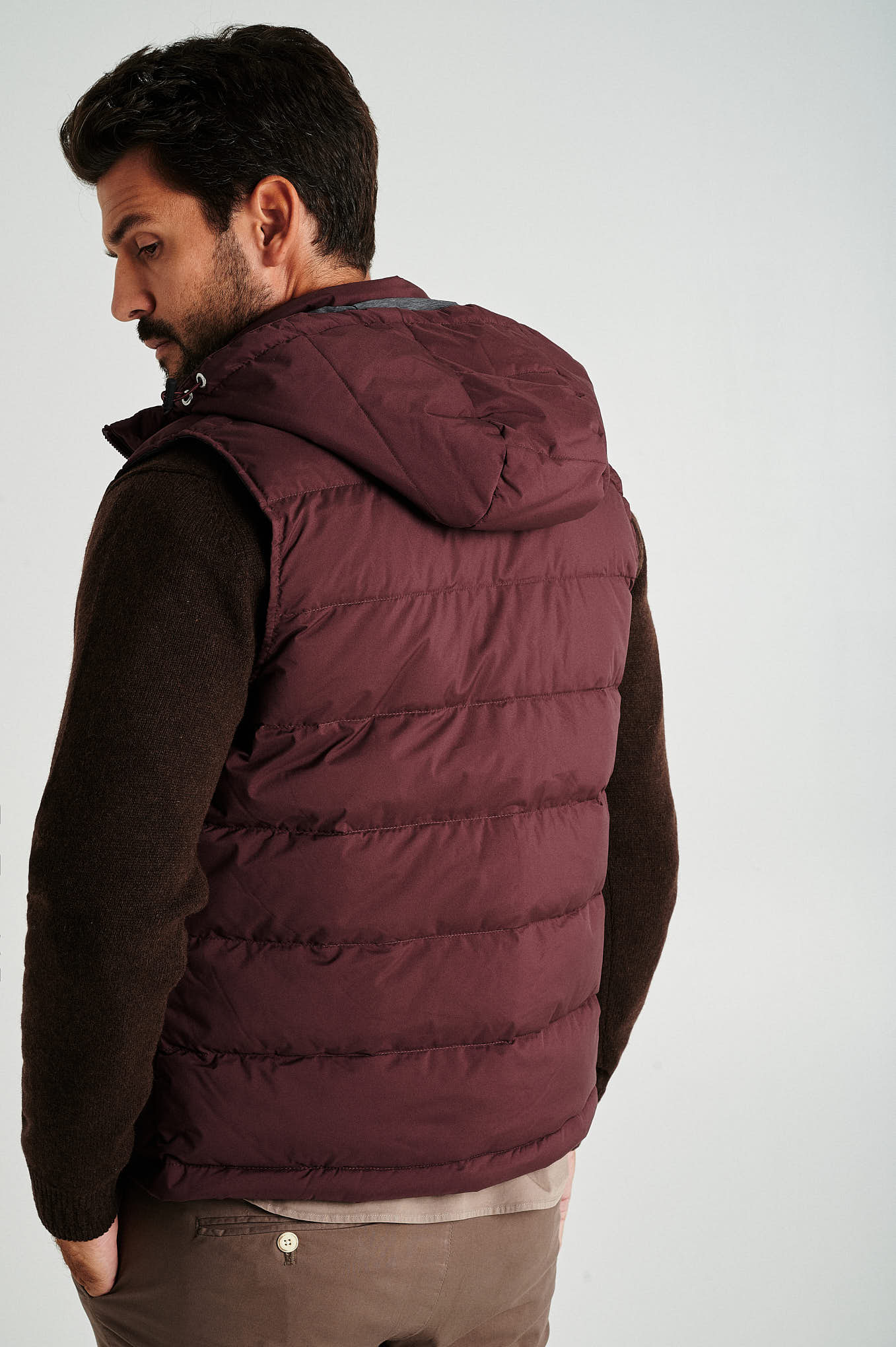 Men's recycled light down vest - Image 6