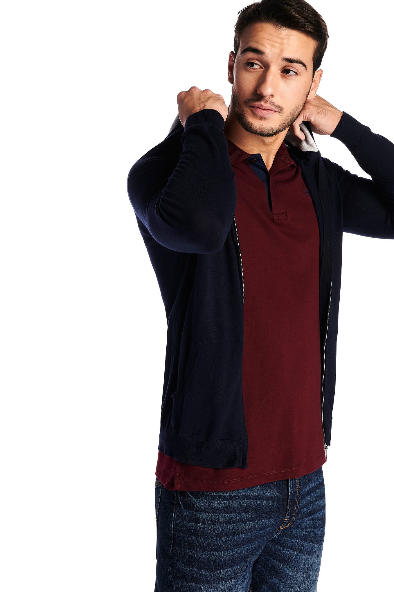 Men's Regular Fit Casual Cardigan with Hood - Image 4