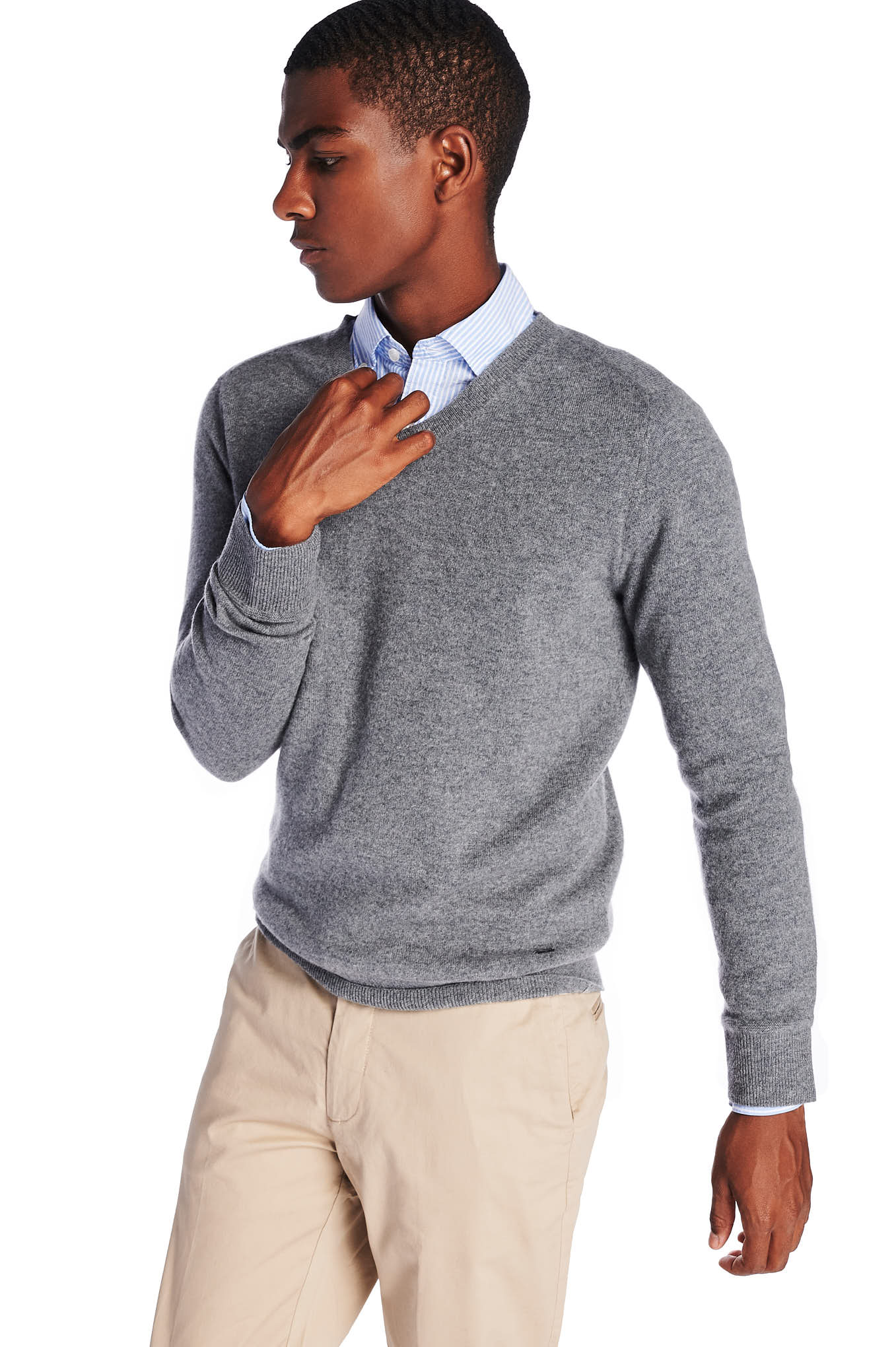 Men's Regular Fit Casual Knit Sweater in Cashmere - Image 4