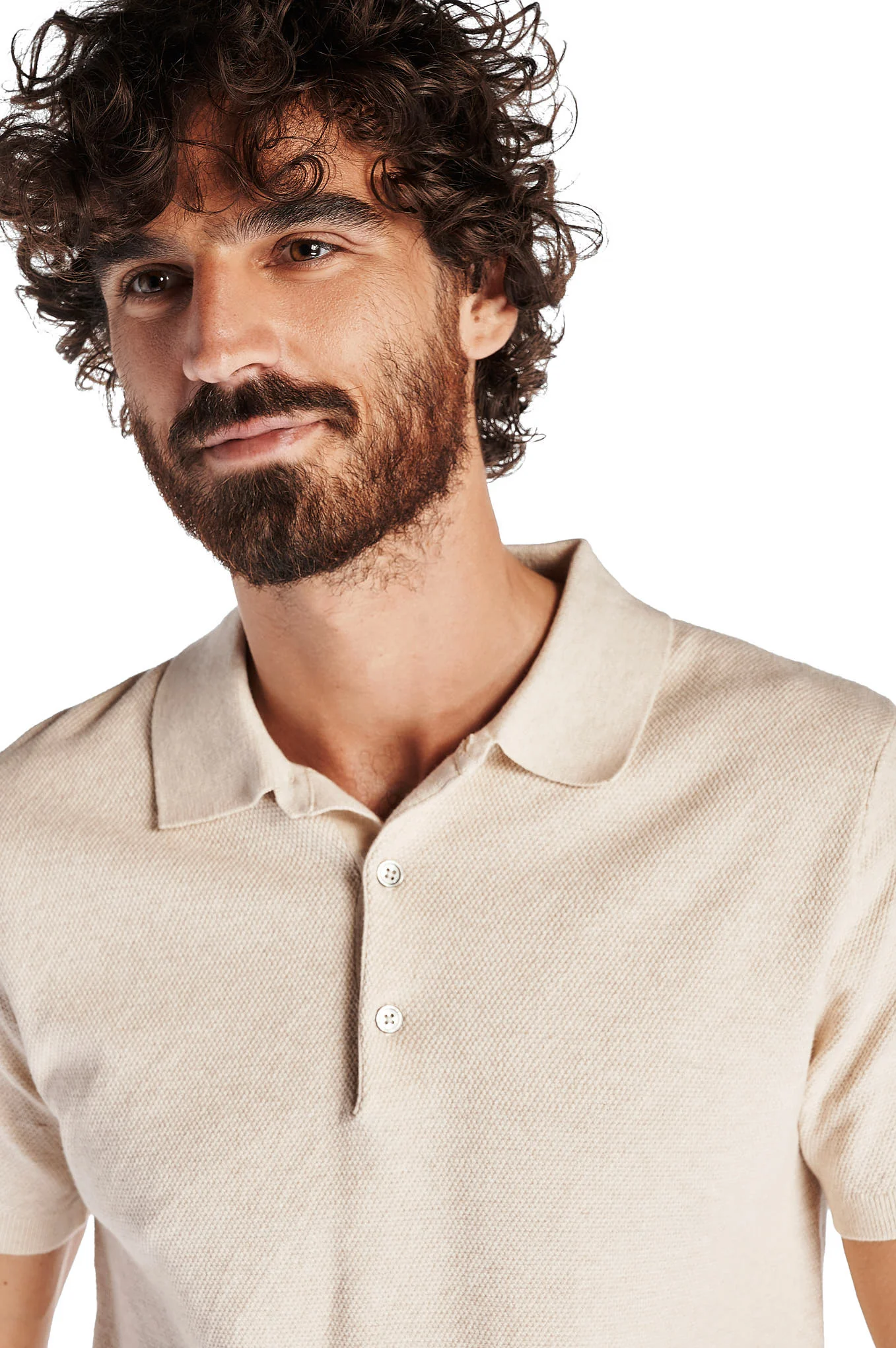 Men's Regular Fit Casual Mesh Polo in Organic Cotton - Image 2