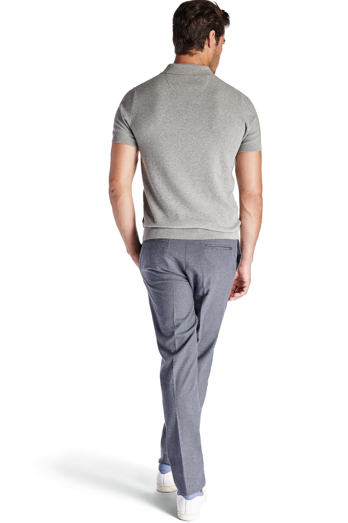 Men's Regular Fit Casual Mesh Polo in Organic Cotton - Image 9
