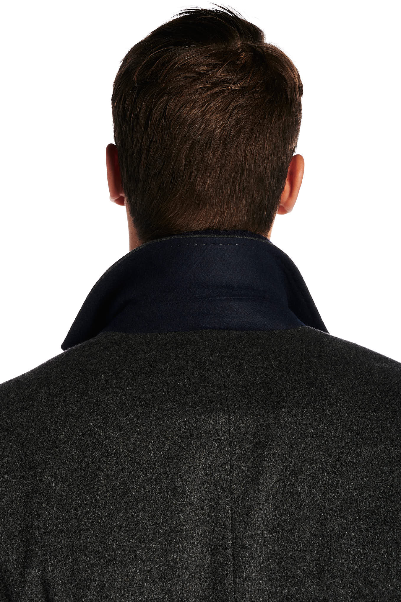 Men's Regular Fit Casual Overcoat in Wool and Cashmere - Image 14