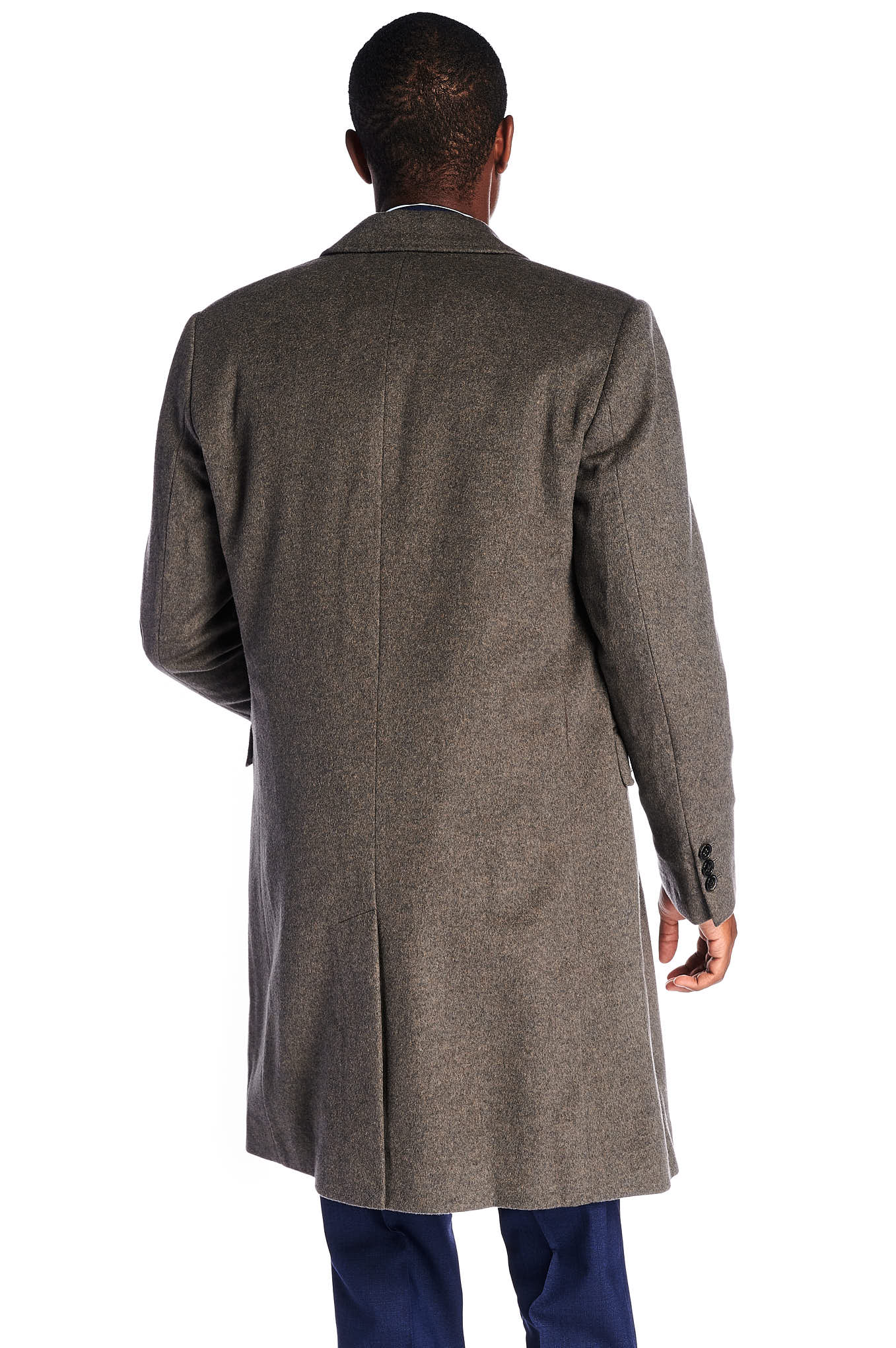 Men's Regular Fit Casual Overcoat in Wool and Cashmere - Image 4