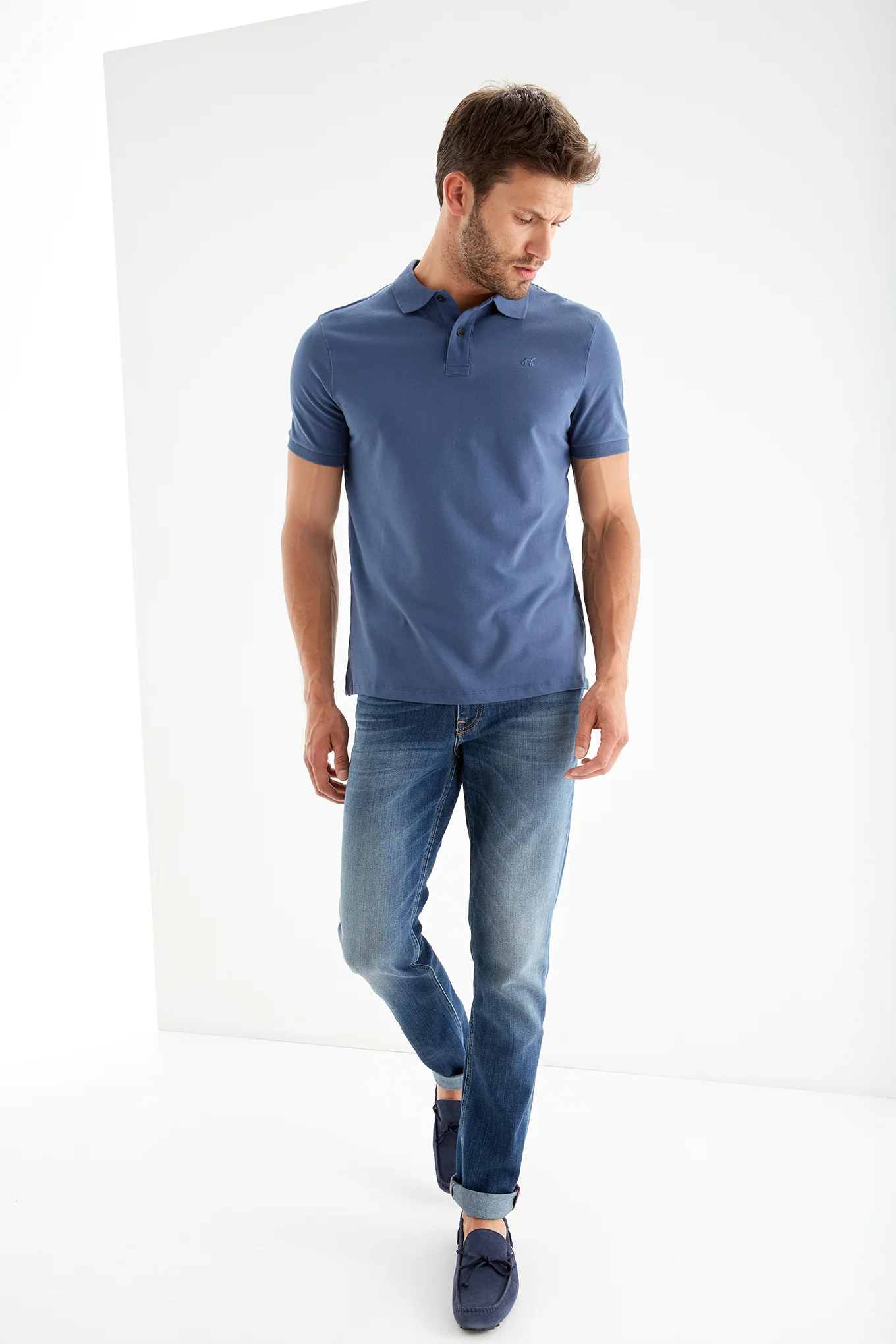 Men's Regular Fit Sports Piquet Polo Shirt