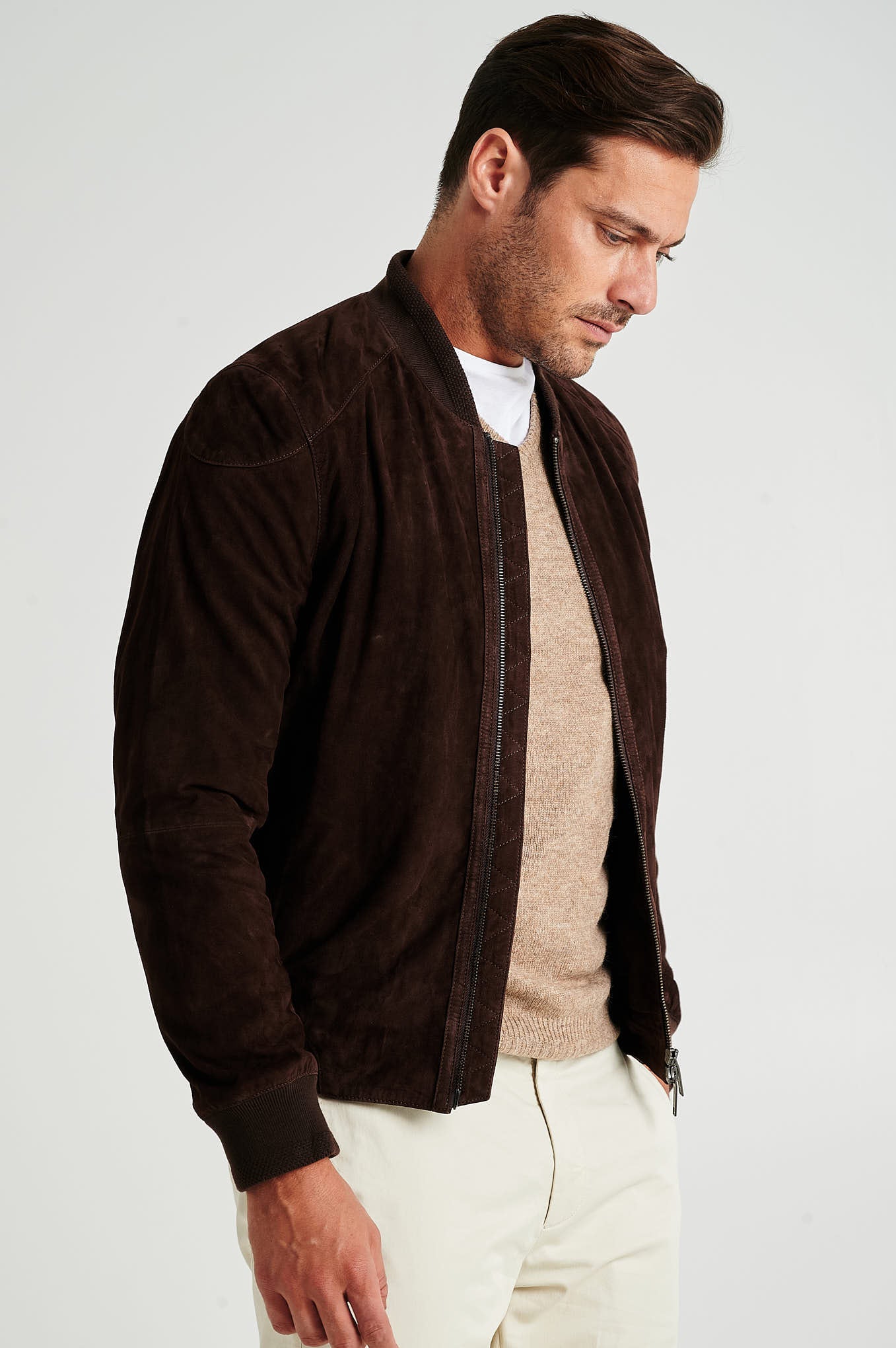 Men's respekt suede bomber jacket - Image 5